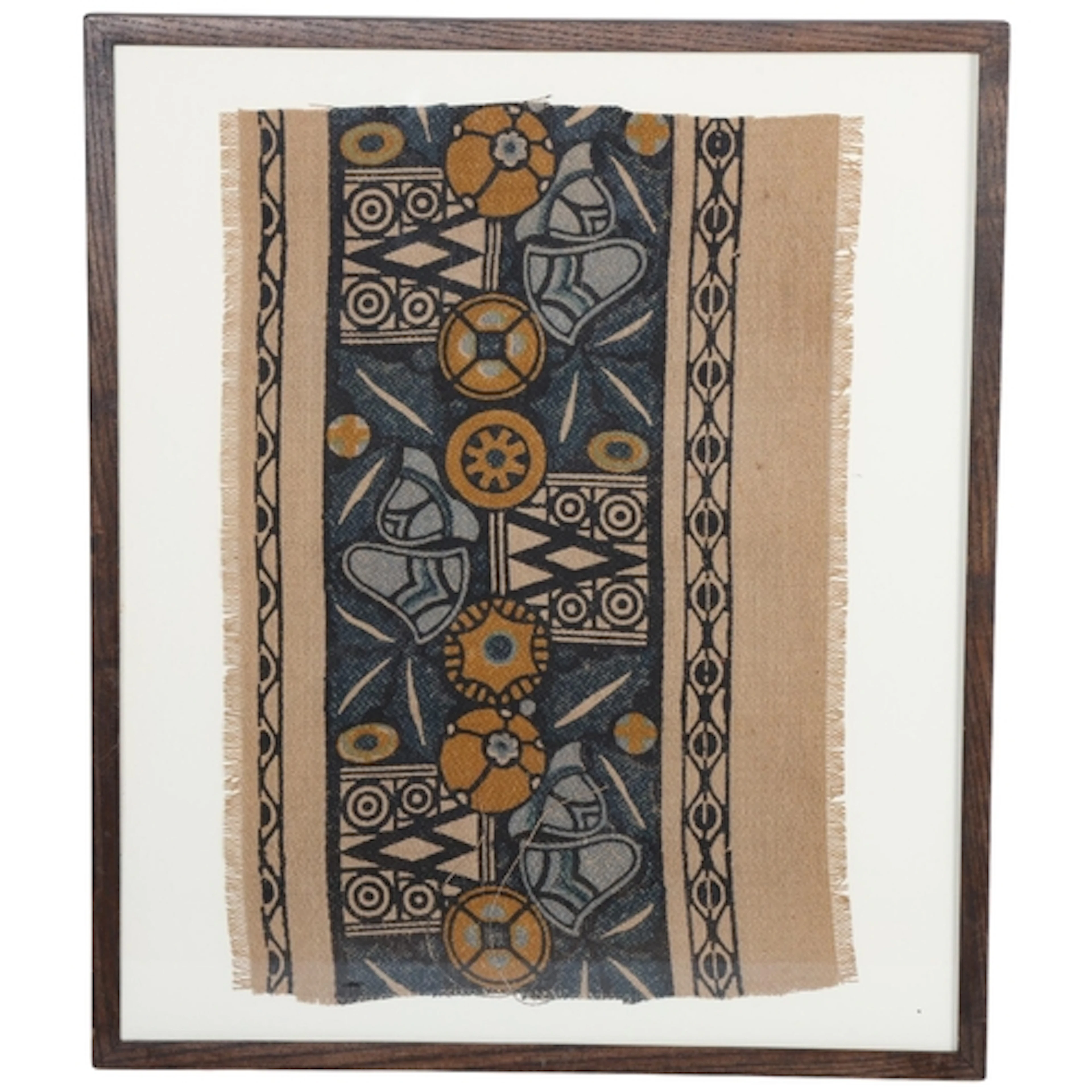 Attributed Wiener Werkstatte, a hand printed textile panel, ...
