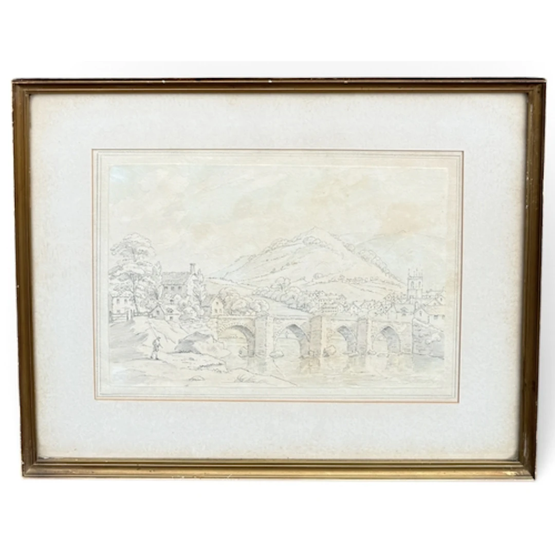 THOMAS SUNDERLAND (BRITISH, 1744-1823): LLANGOLLEN BRIDGE AN...