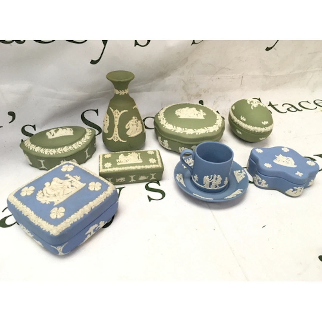 A selection of various colour Wedgwood