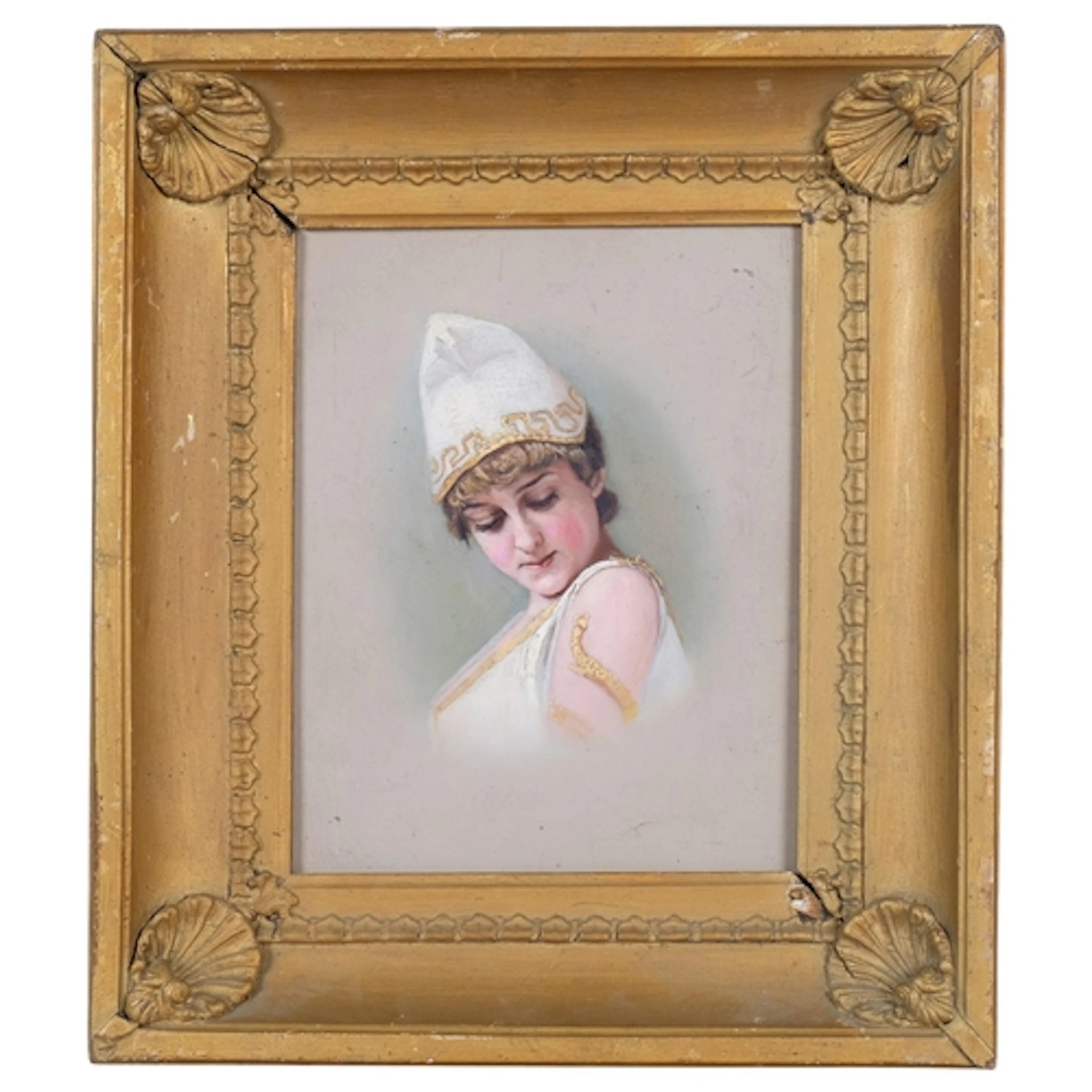 Portrait of a Turkish girl, 19th century oil on board, unsig...