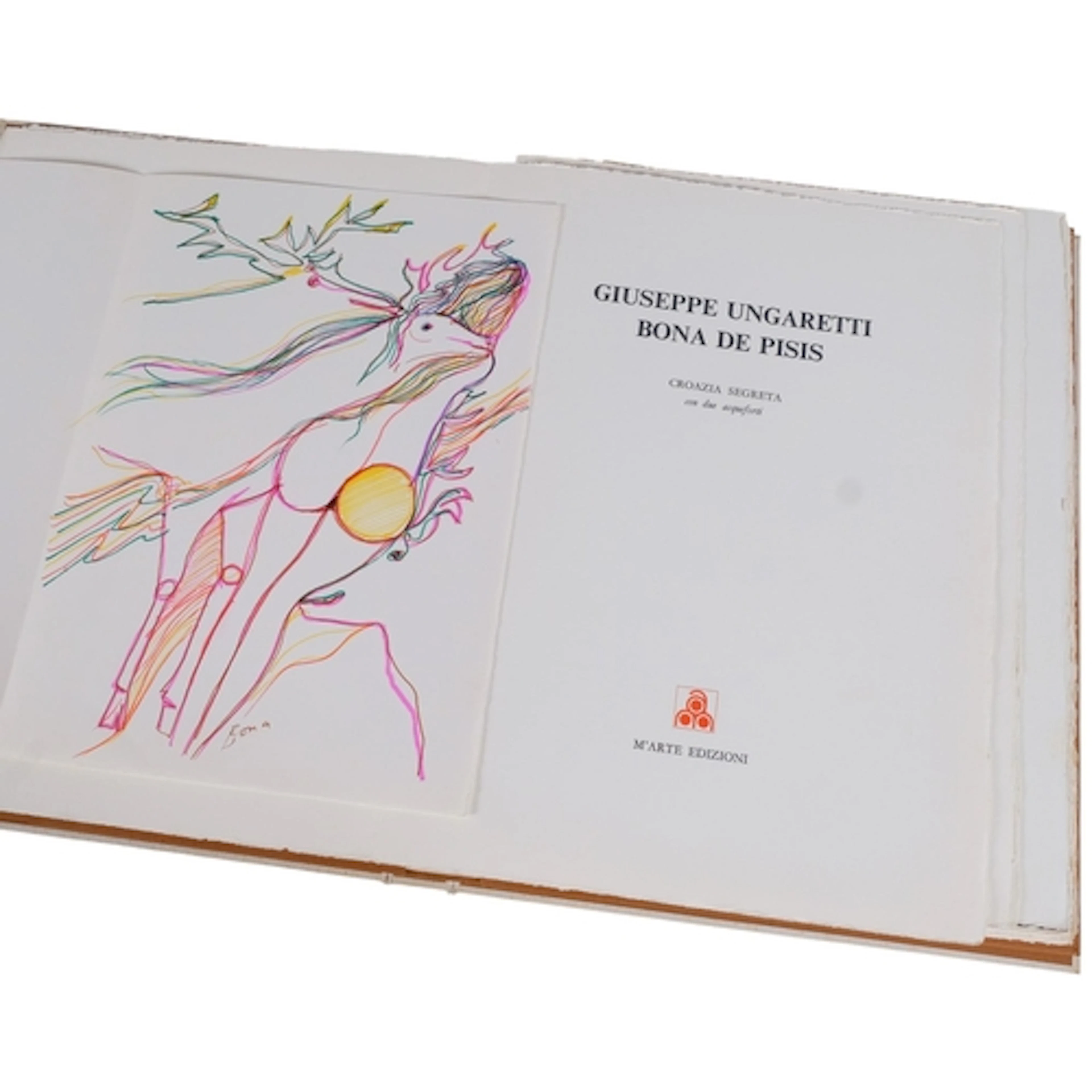 Bona De Pisis, Ungaretti, containing 1 original drawing, and...