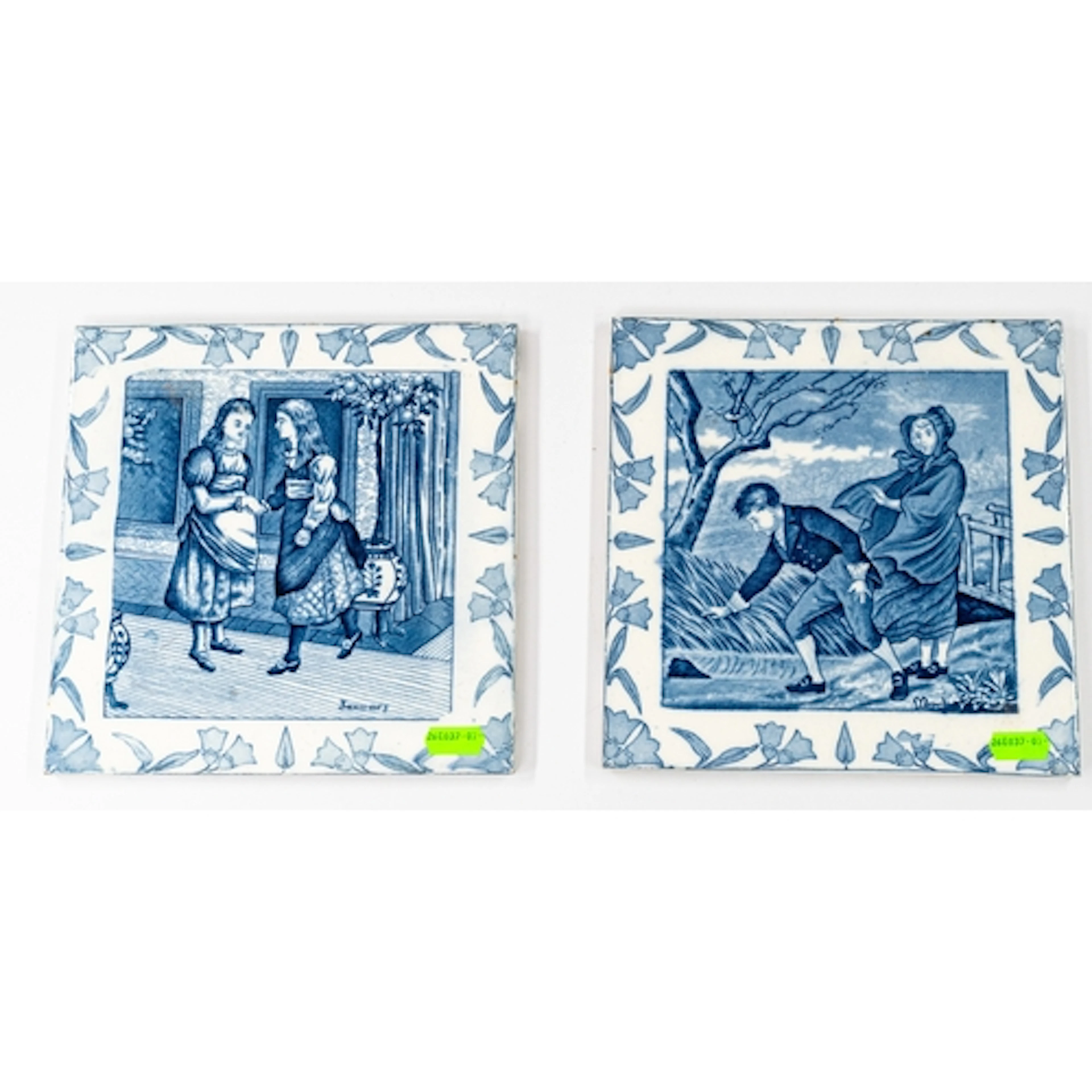 Ceramics: A rare pair of large Wedgwood 'Month' tiles, desig...
