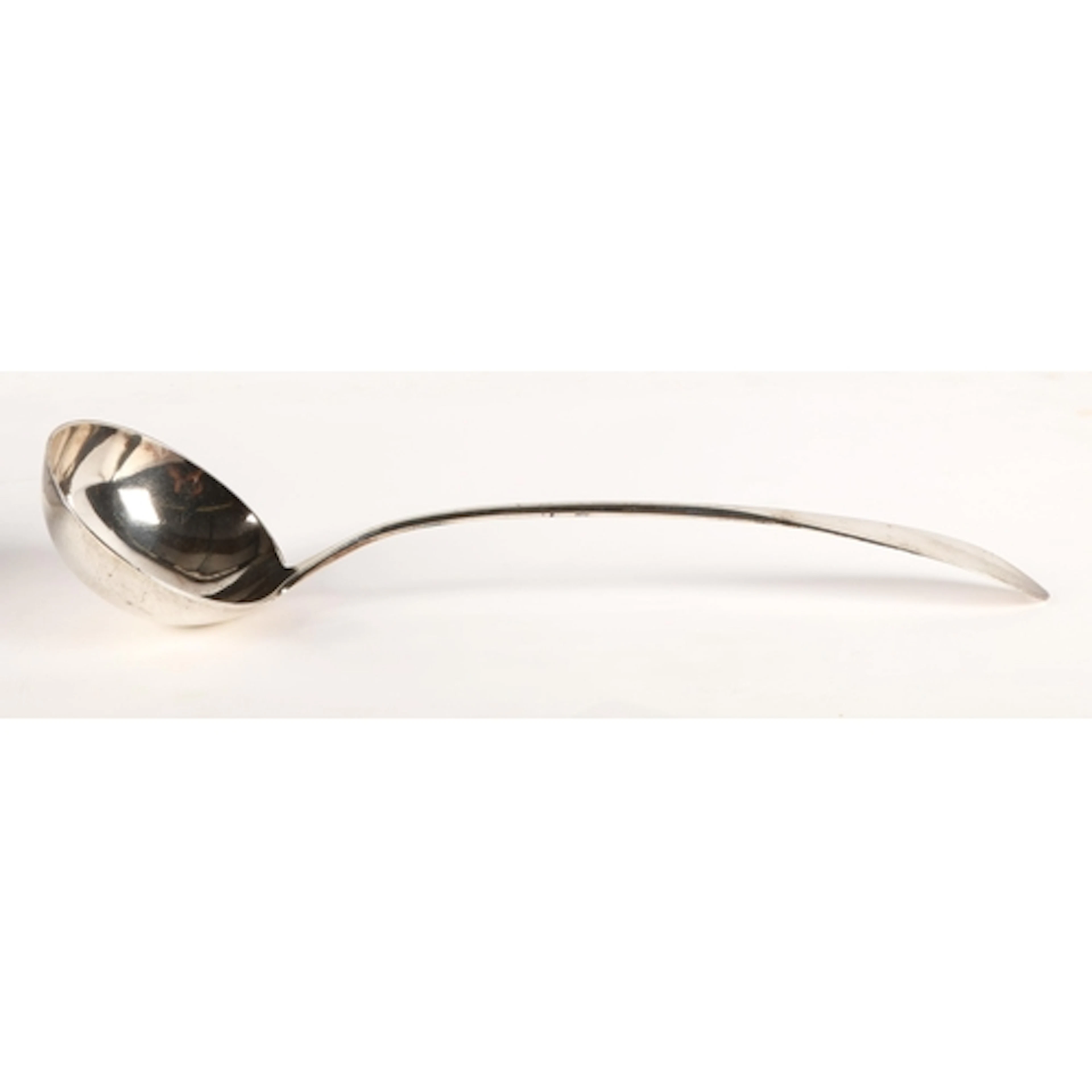 George III old English pattern soup ladle with pointed termi...