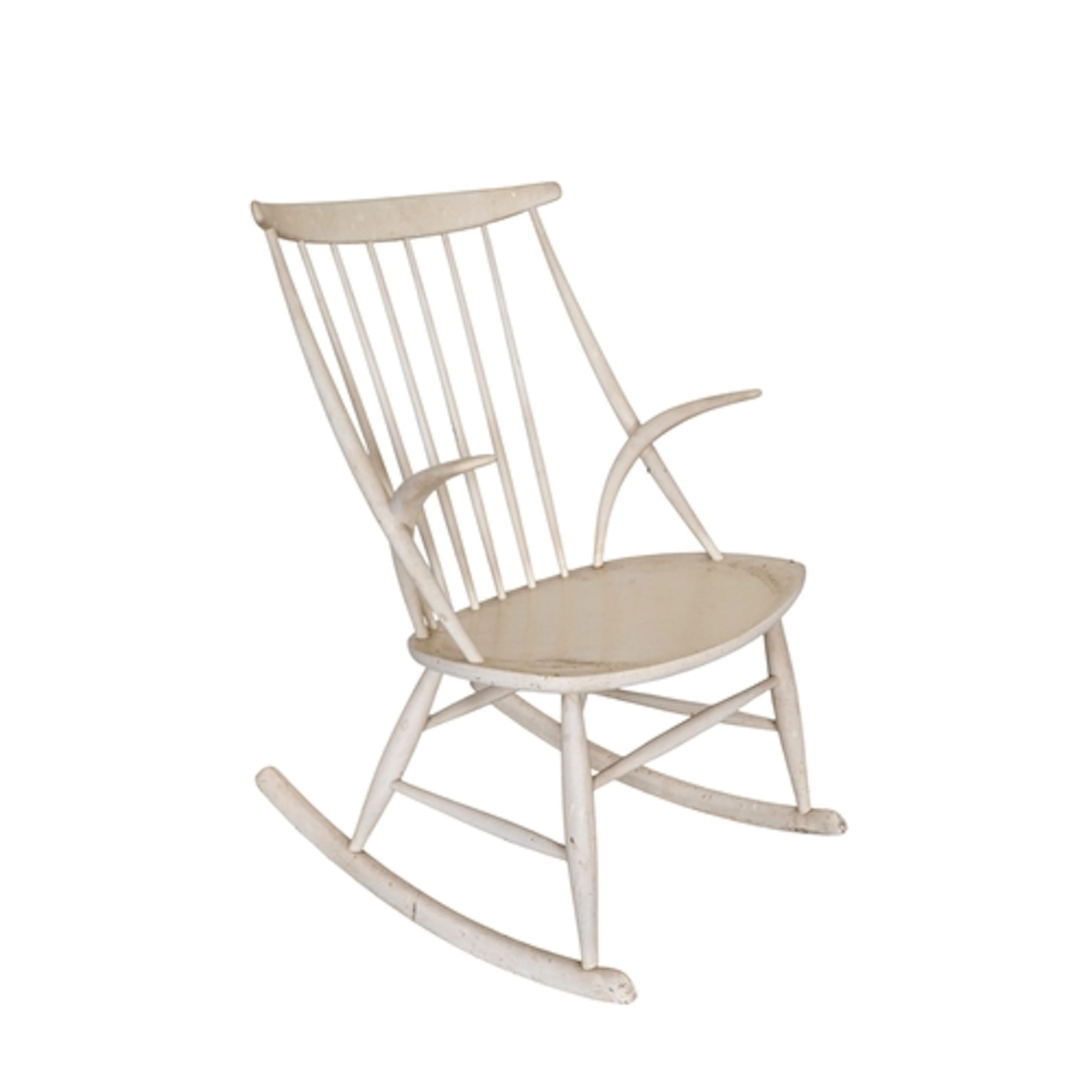 A DANISH MODEL IW3 ROCKING CHAIR CIRCA 1950 by Illum Wikkels...