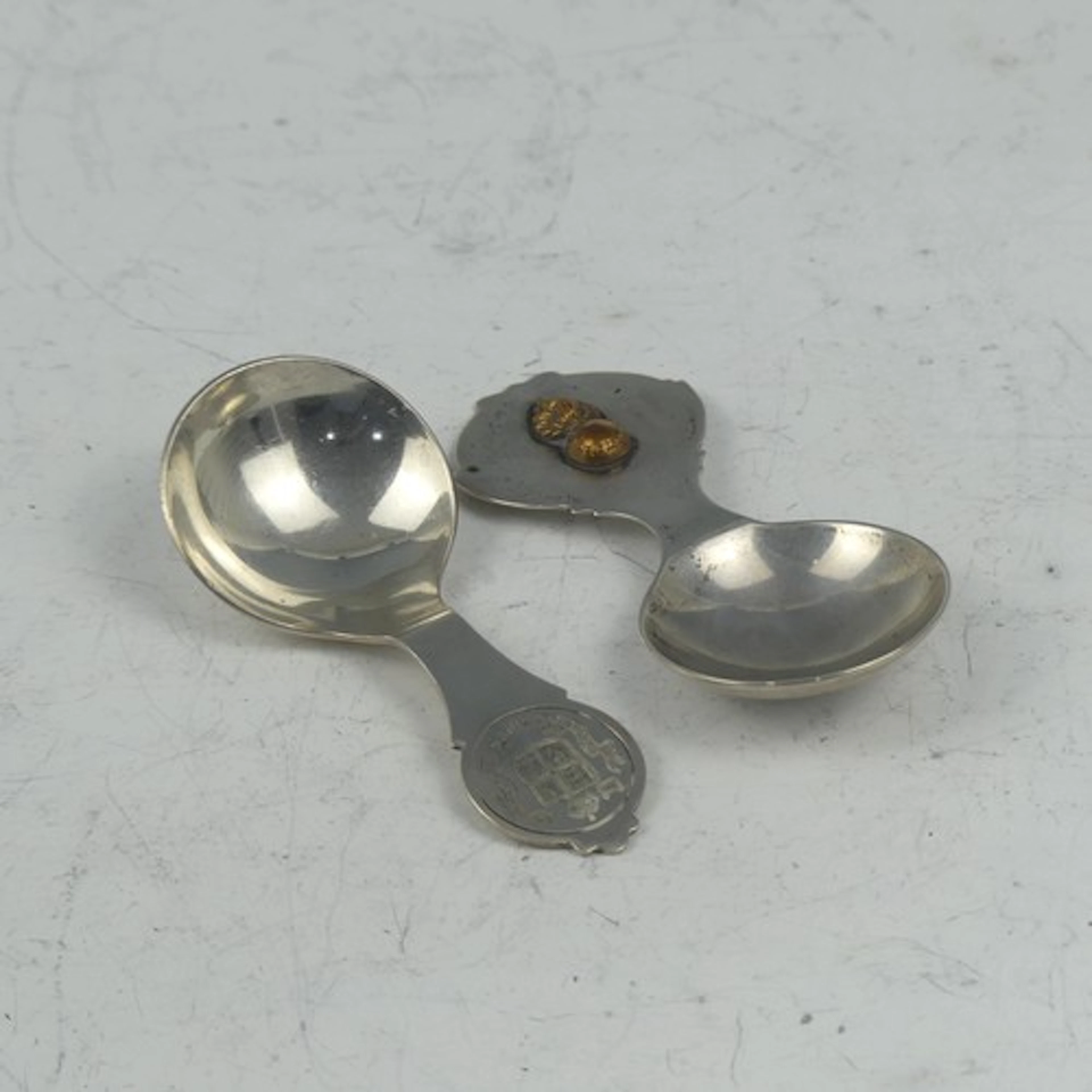 A South African sterling silver Caddy Spoon, with applied br...