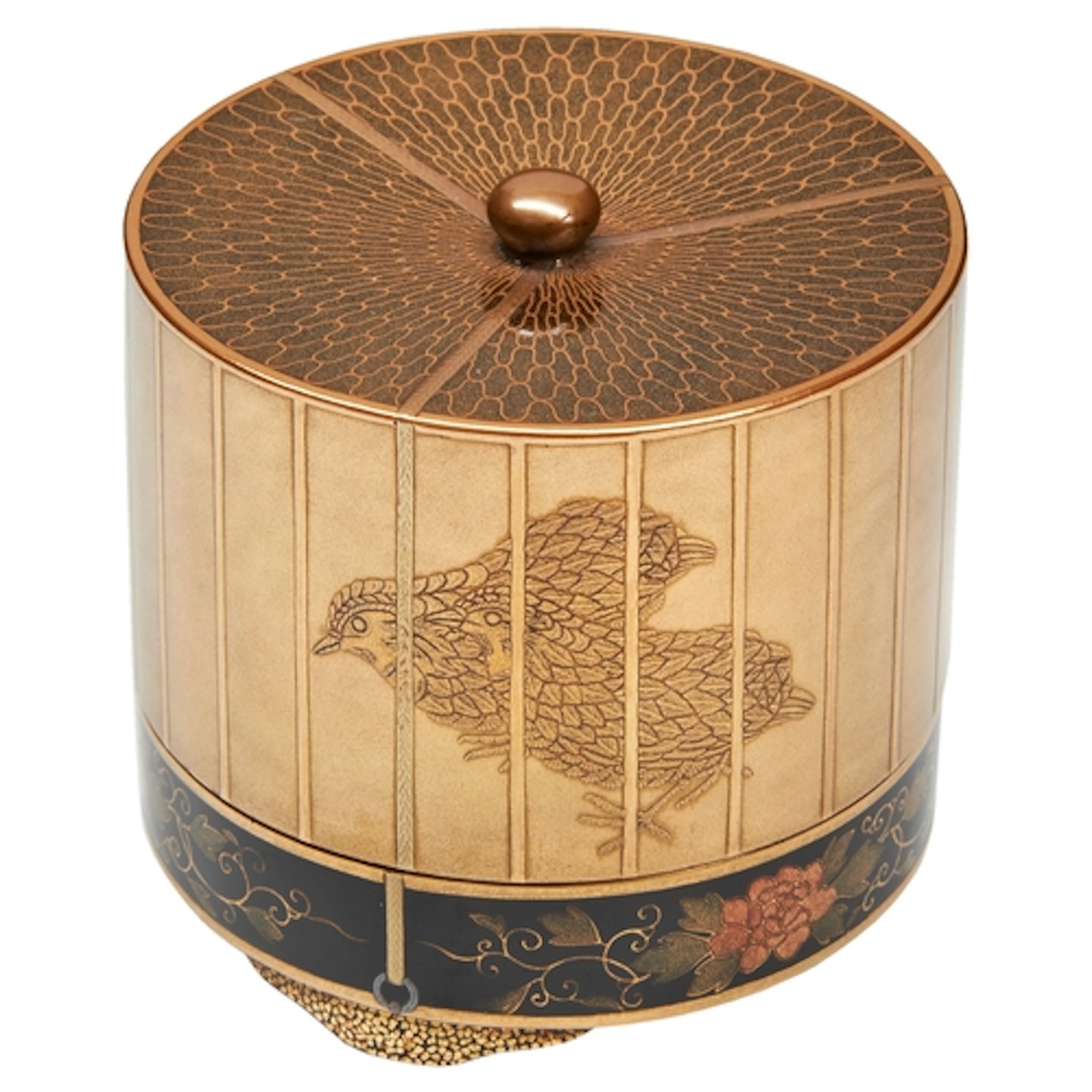 A EXCEPTIONALLY FINE JAPANESE LACQUER SWEET BOX (KASHIBAKO) ...
