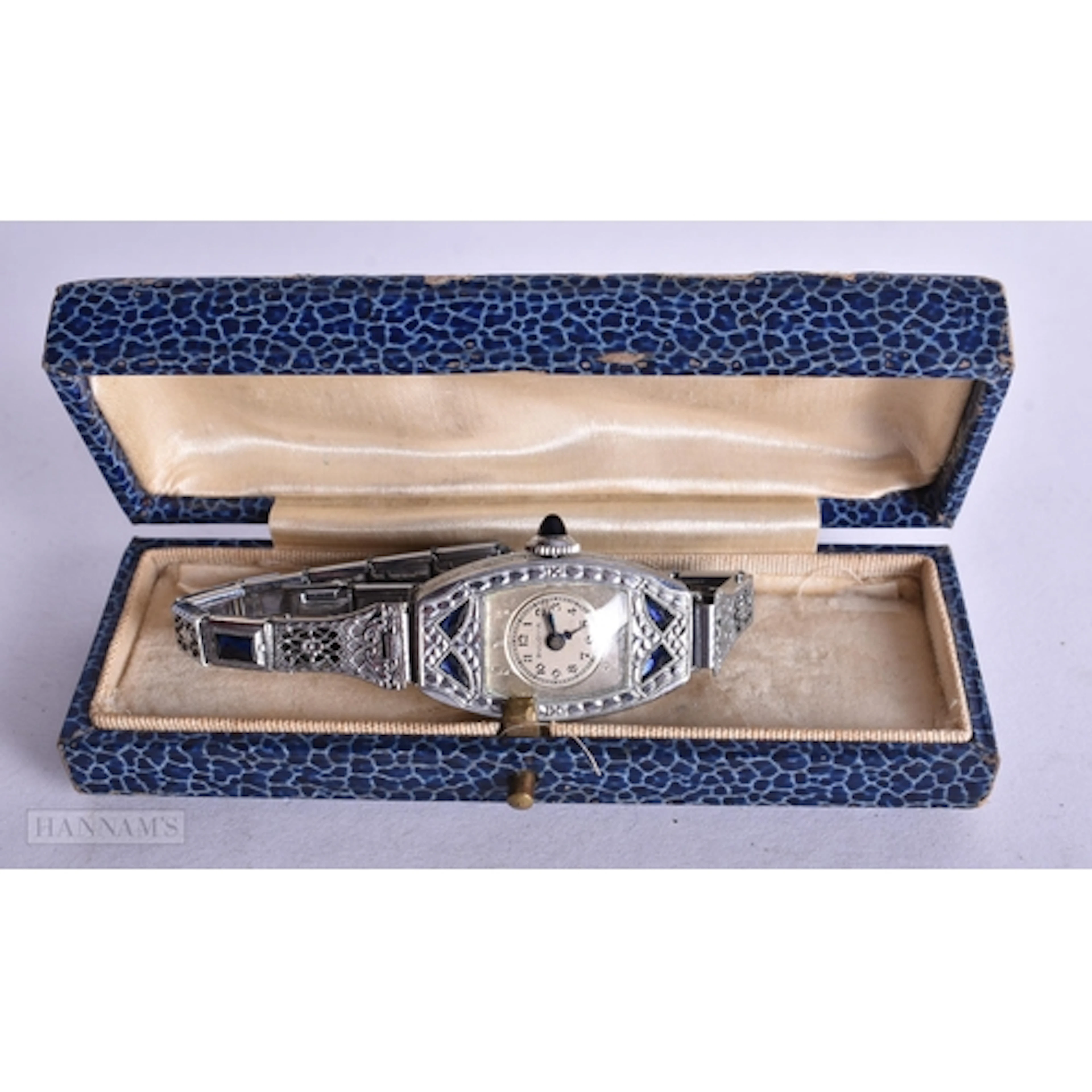 AN ART DECO BULOVA COCKTAIL WATCH. Running. 2 cm wide.