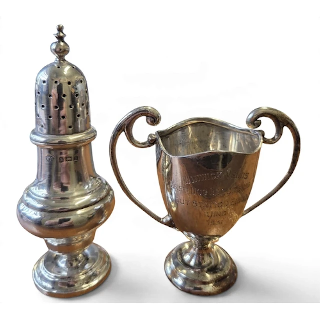 A Birmingham Silver Pepper William Adams Ltd 1908 along with...