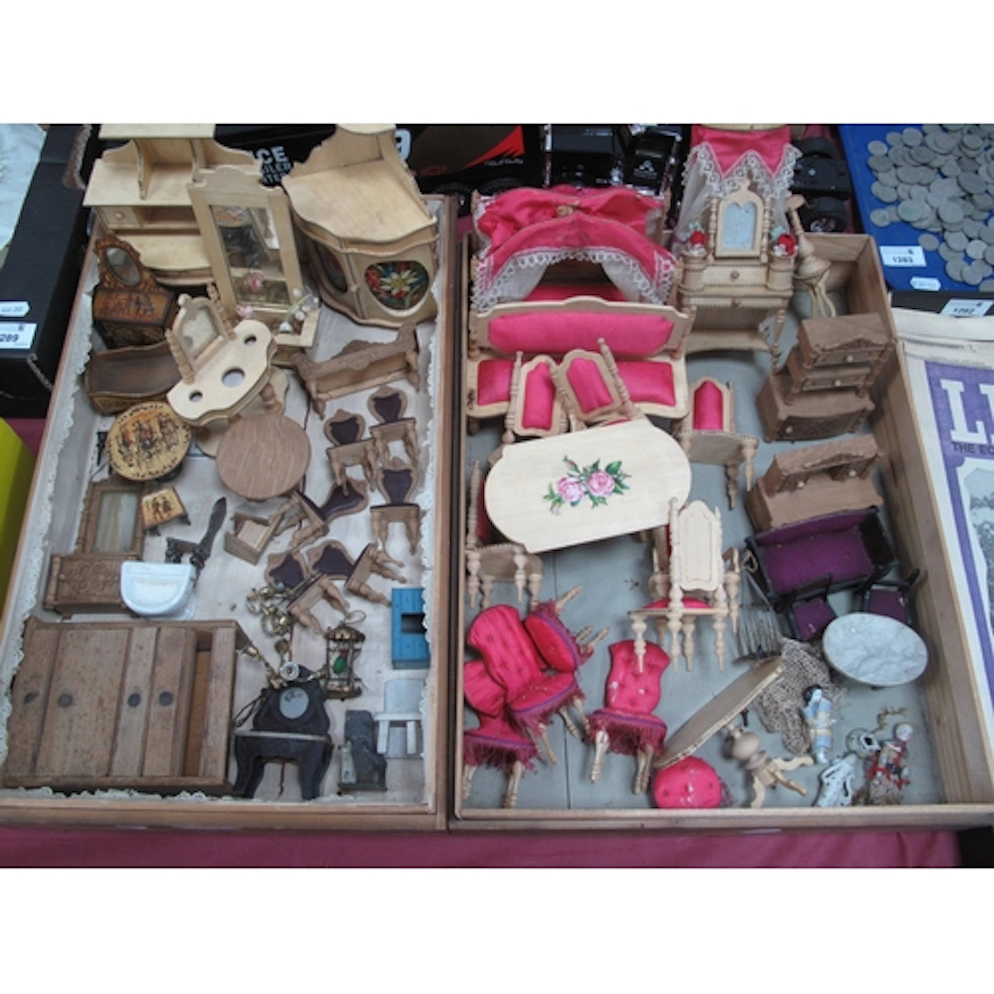Vintage Dolls House Furniture, probably Continental, usually...