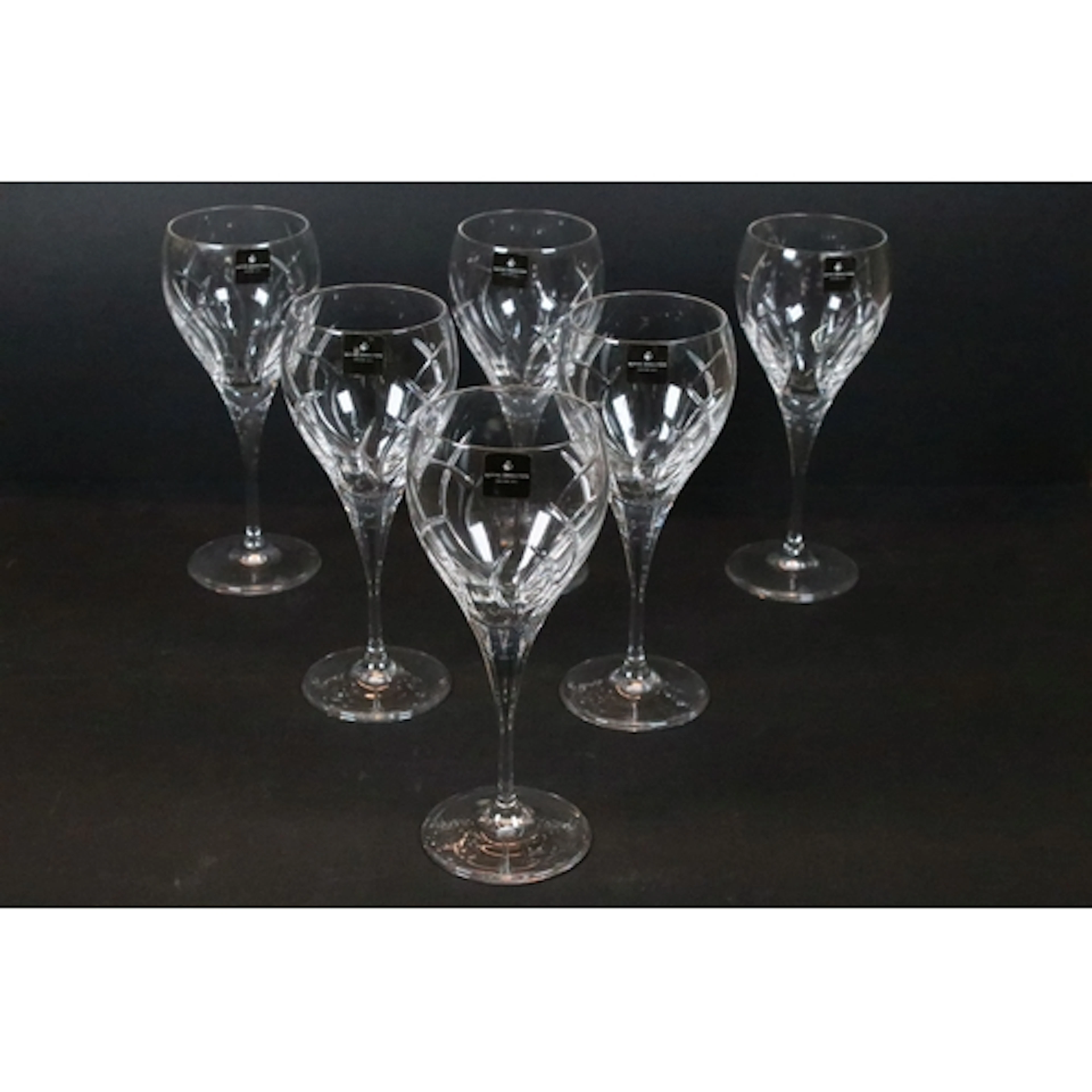 Three boxed Royal Doulton pairs of crystal wine glasses, wit...