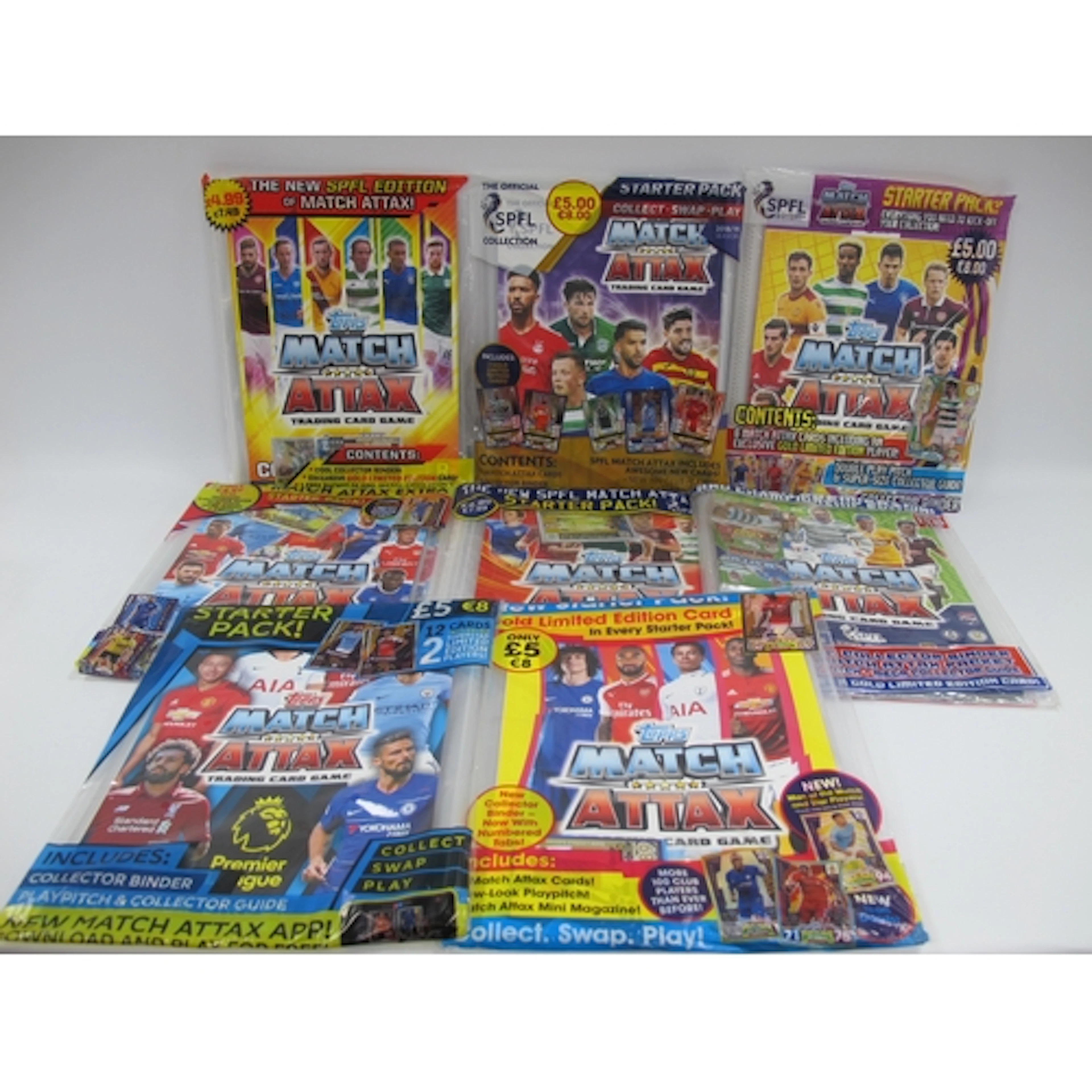 Seven Topps Match Attax Unopened Starter Packs plus 2016-17 ...