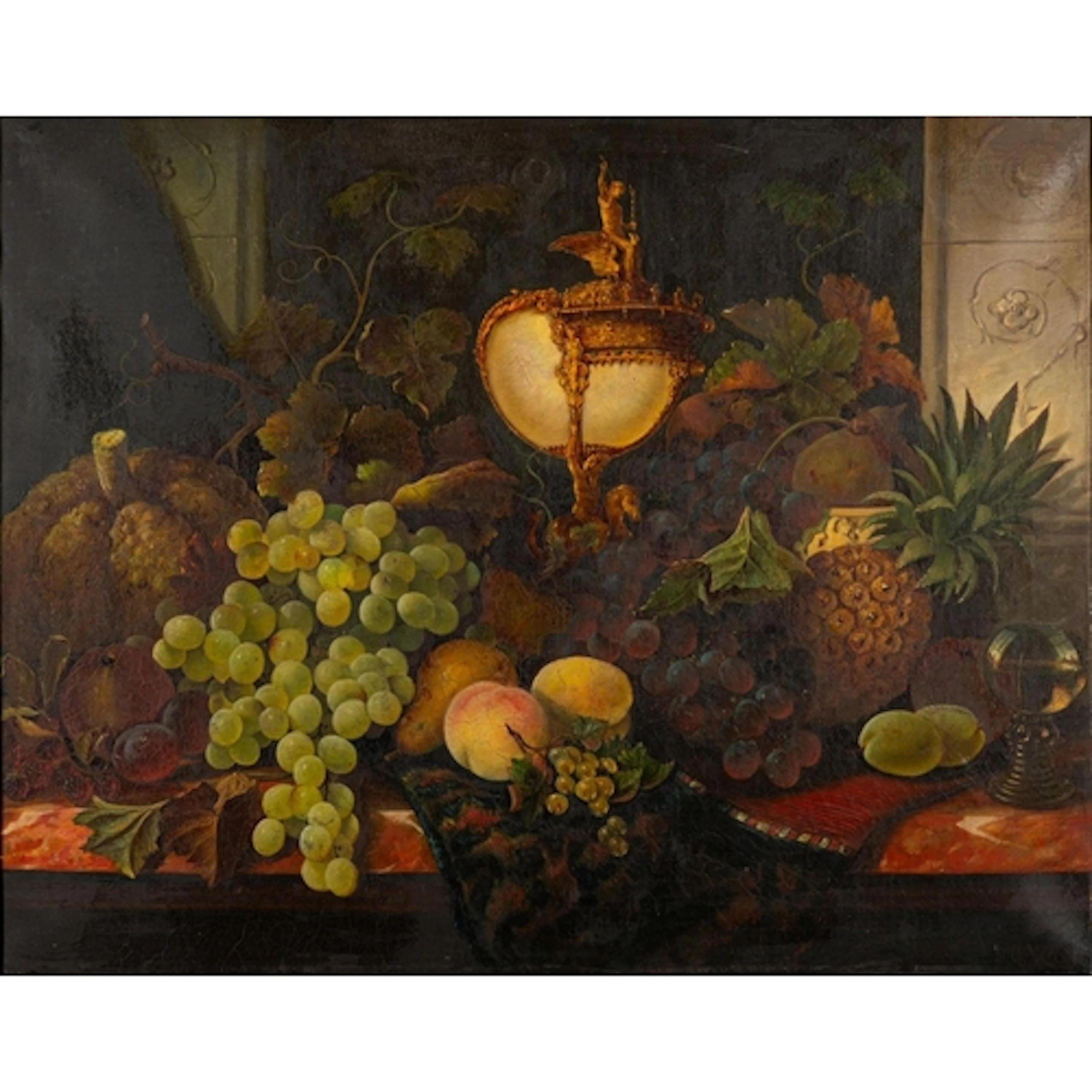 A.G.Nicholls (British, 19th Century) - Still Life of fruit c...