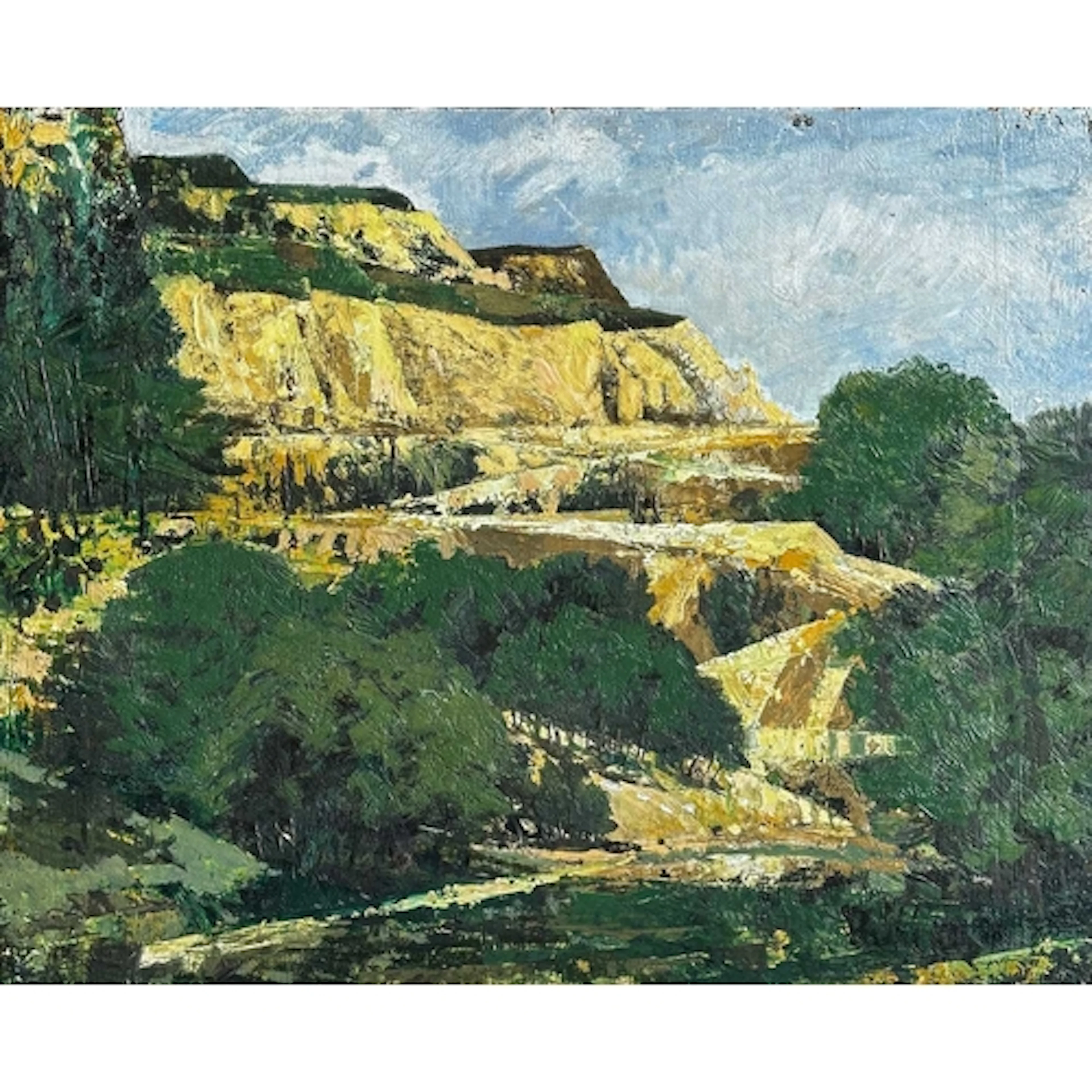 § Edward PULLÉE CBE (1907-2002) Leckhampton Quarries above C...