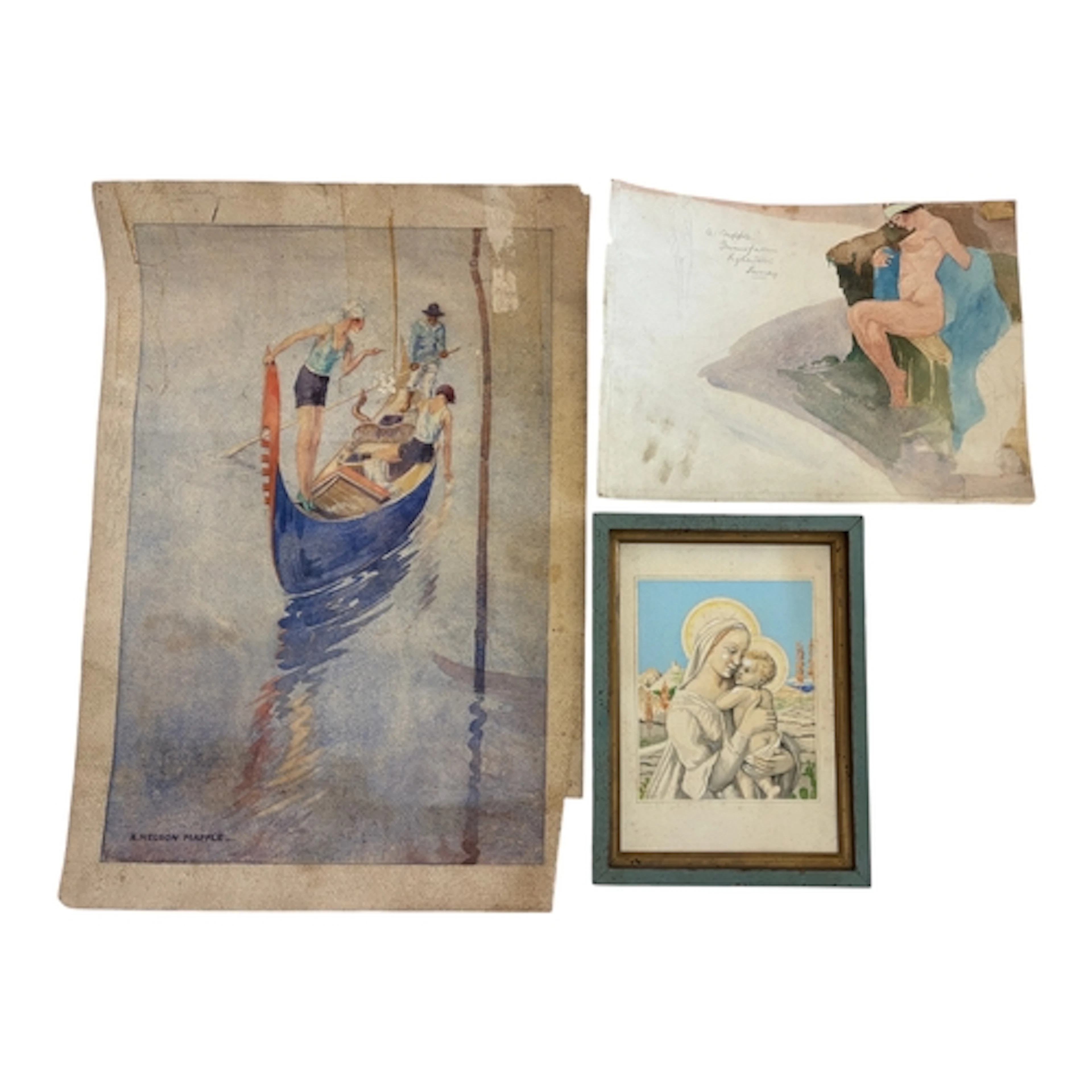 Adrian Nelson Mapple (20th Century) - Three sheets with wate...