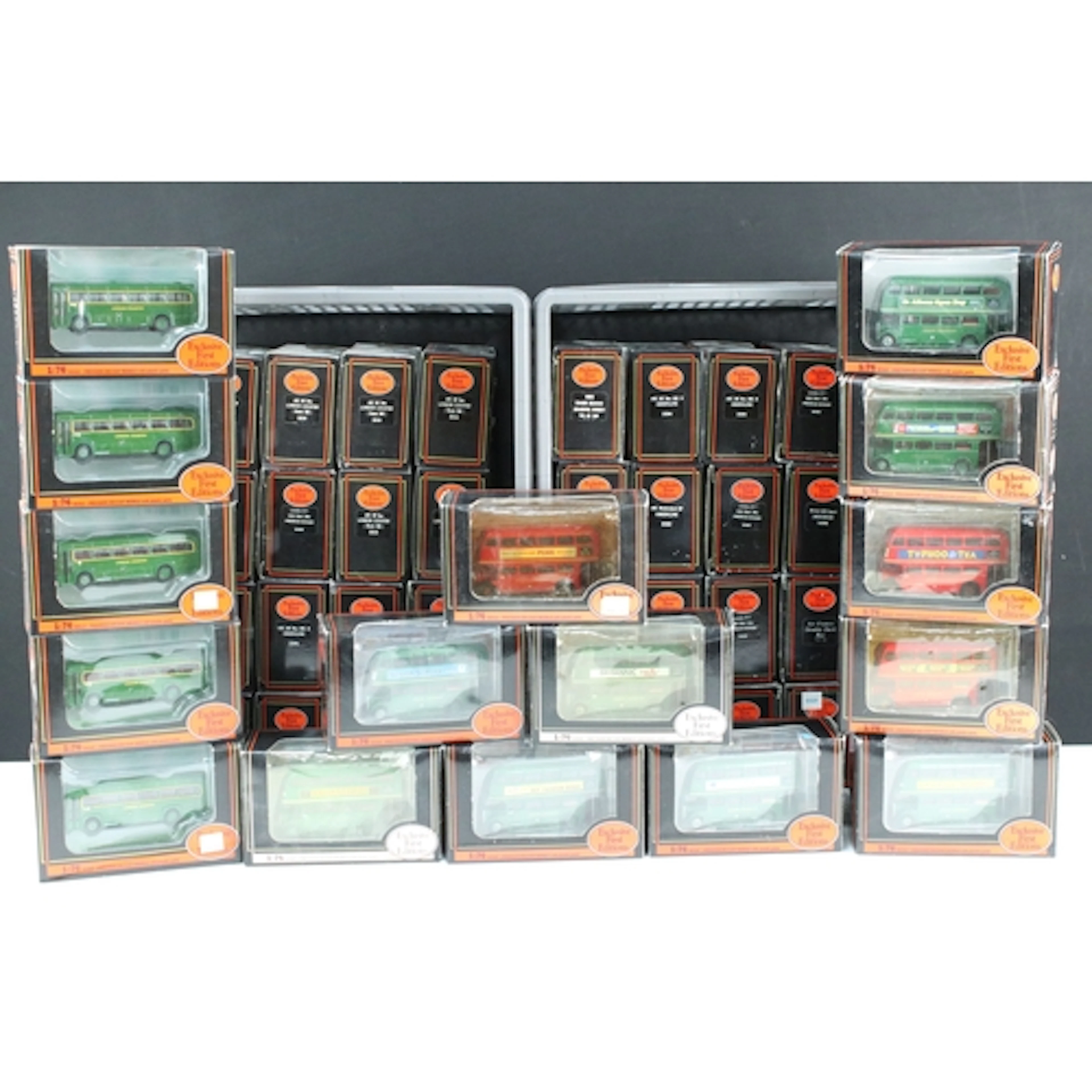 48 Boxed EFE Exclusive First Editions diecast model buses, a...