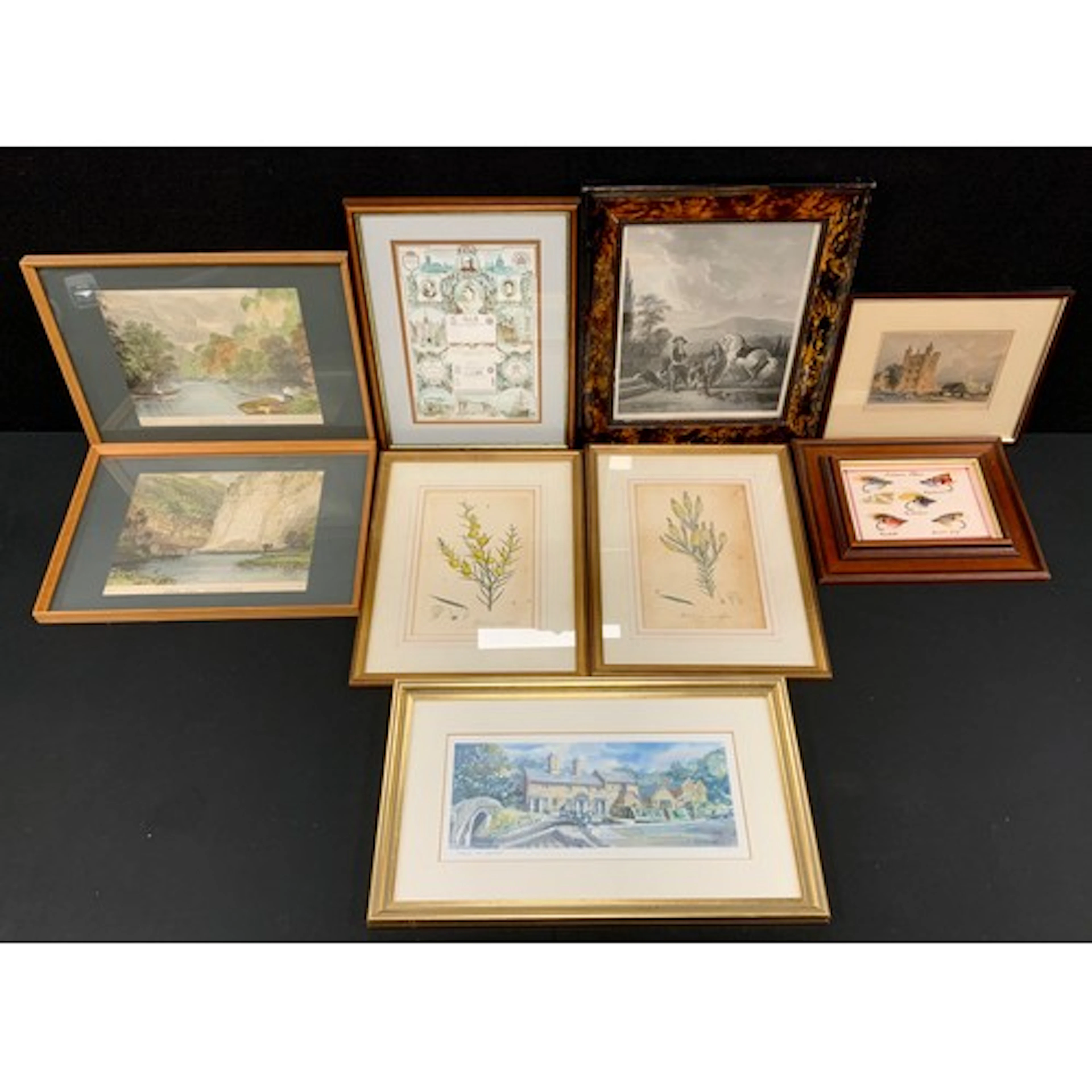 Pictures and prints - River scene ‘Matlock, Derbyshire’, Cli...