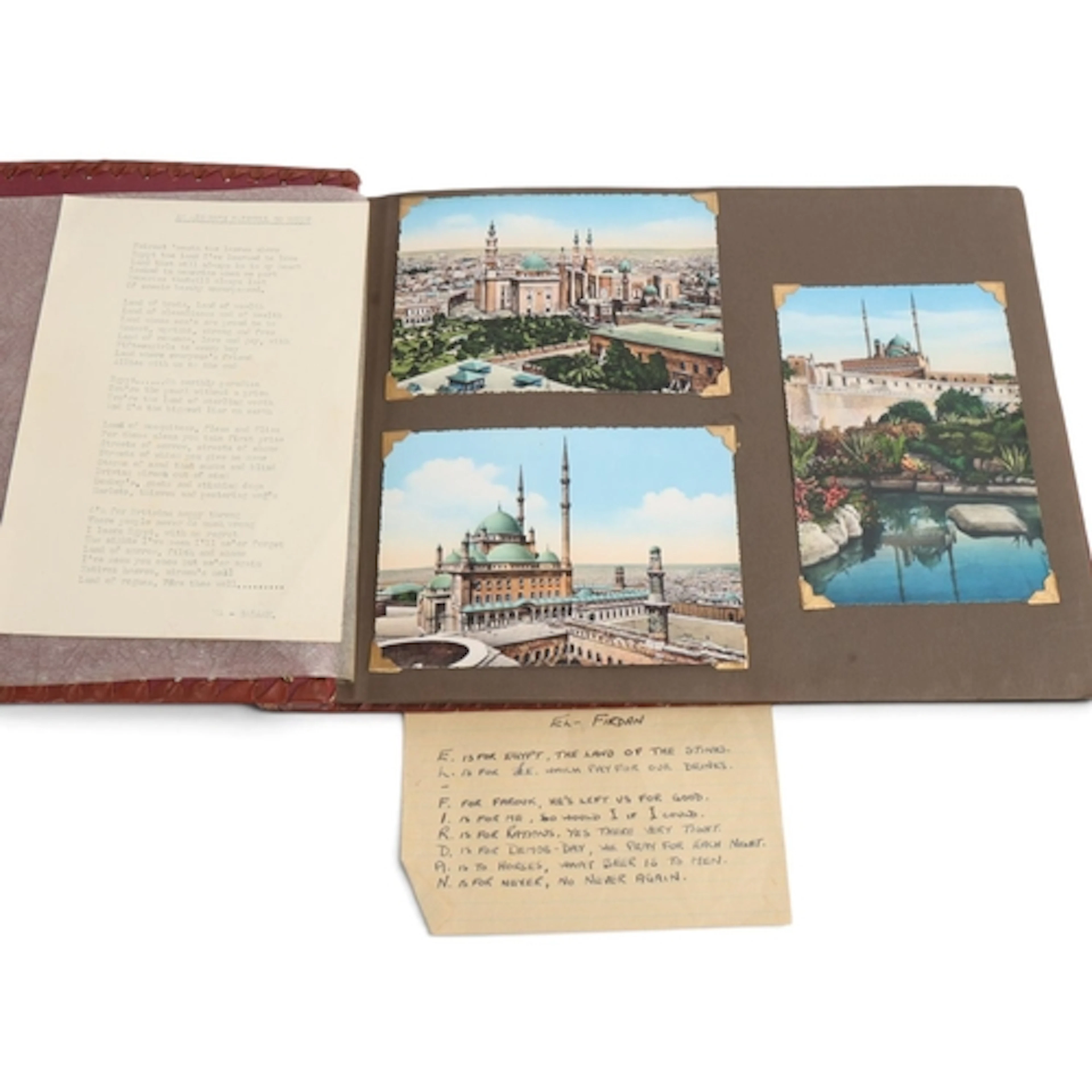 Military Interest - A 1950s' photograph album of Egypt, incl...