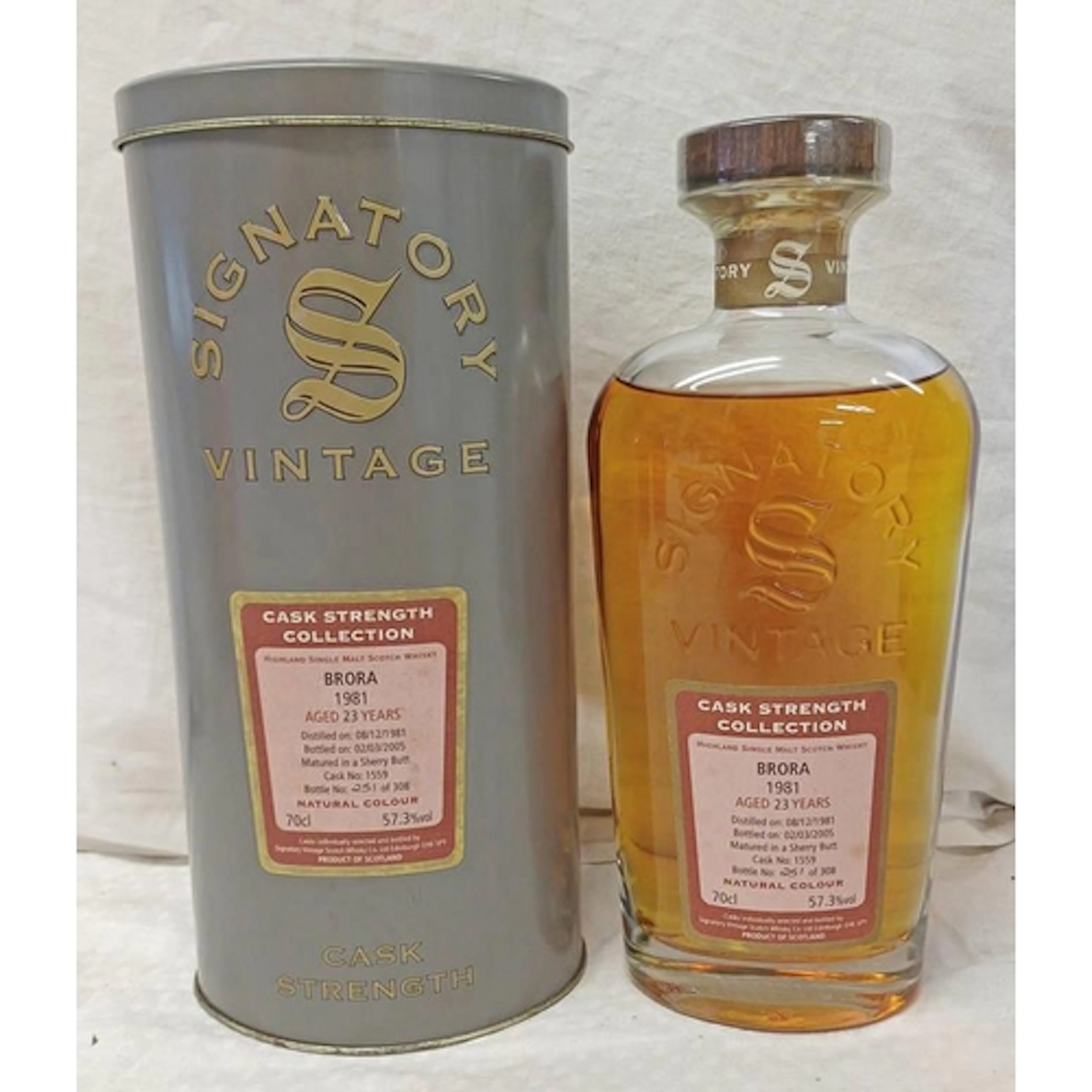 1 BOTTLE BRORA 23 YEAR OLD CASK STRENGTH SINGLE MALT WHISKY,...