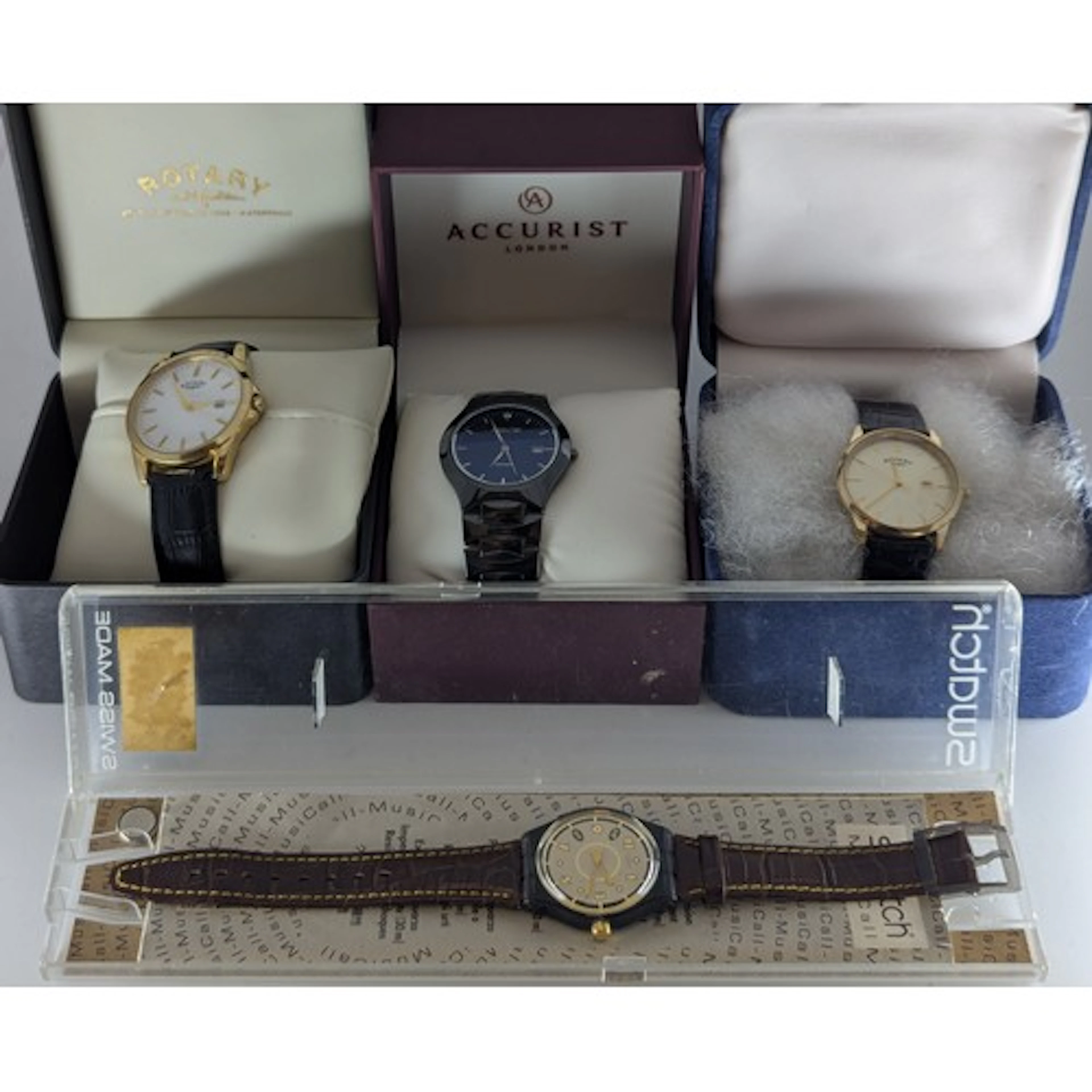 Watches - Rotary Windsor gold plated dress watch, gilt dial...