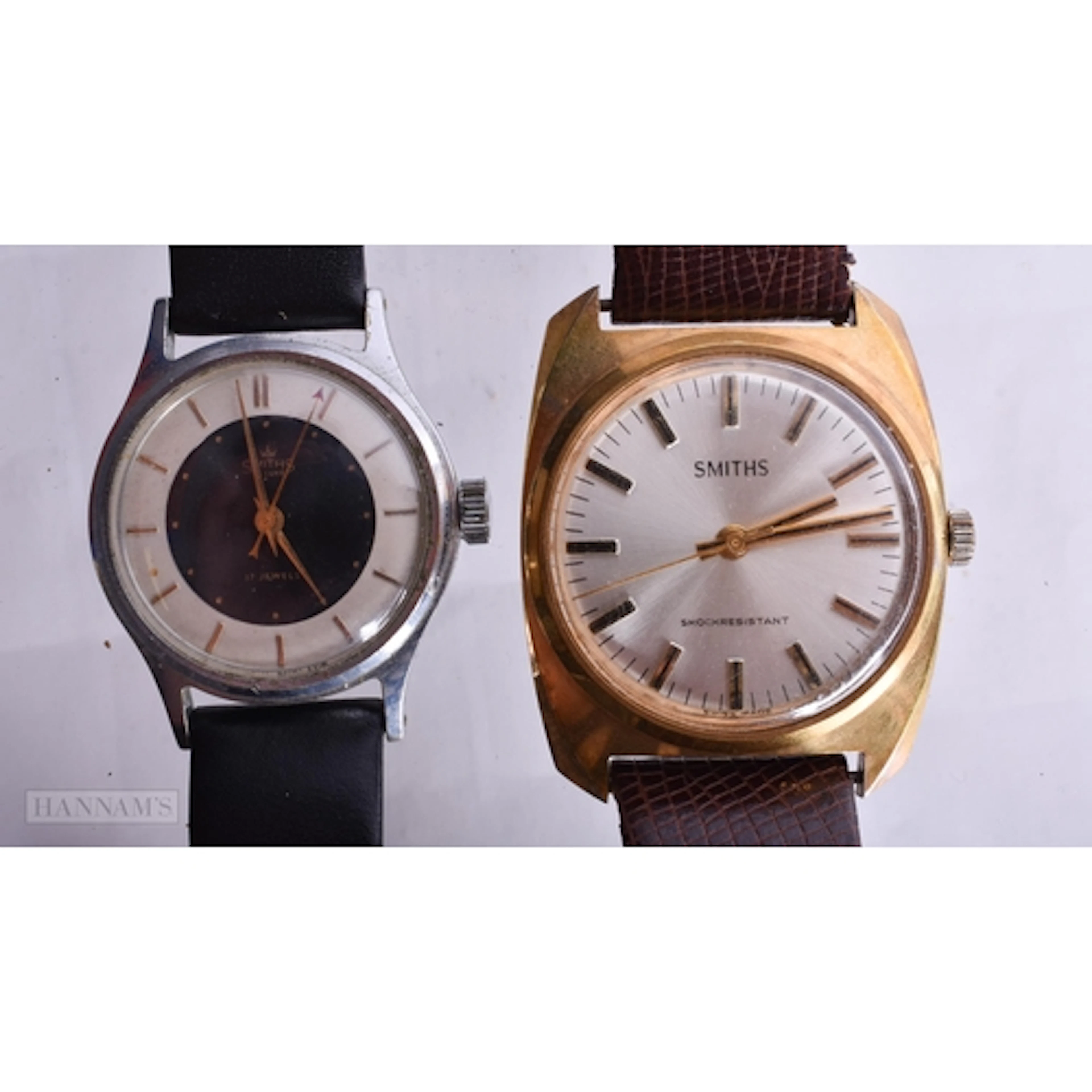 TWO SMITHS WRIST WATCHES. Running. 3.5 cm wide. (2)