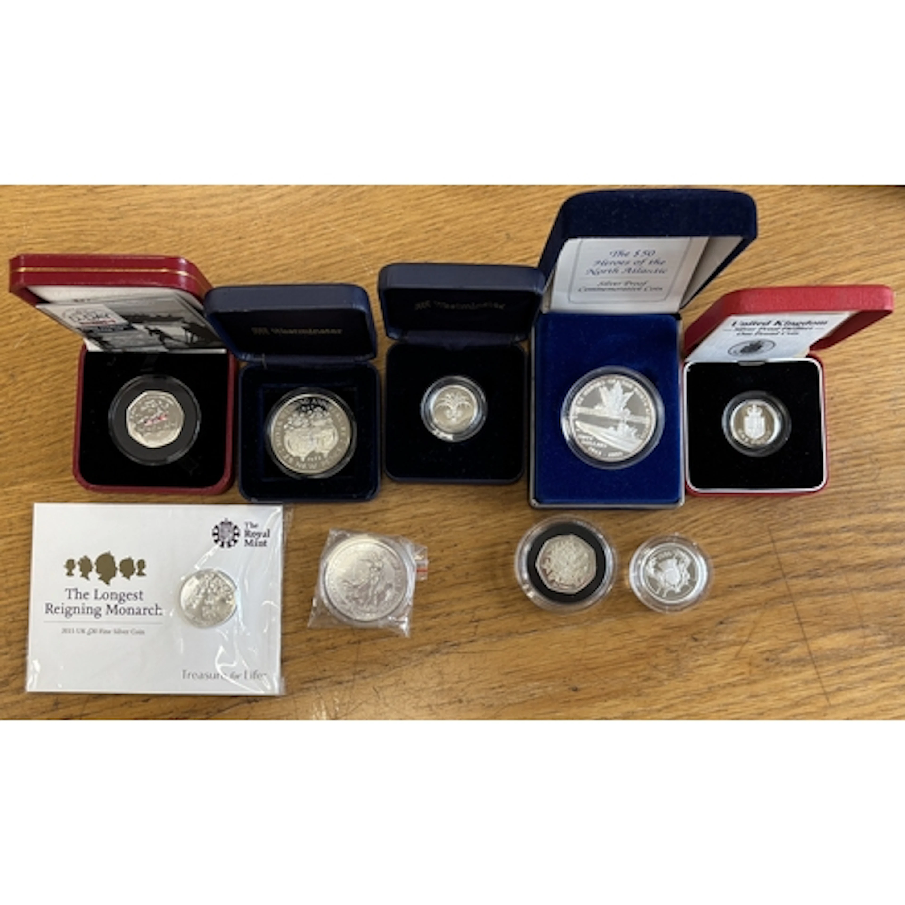 Collection of mostly silver proof FDC, including £2 1986, £1...