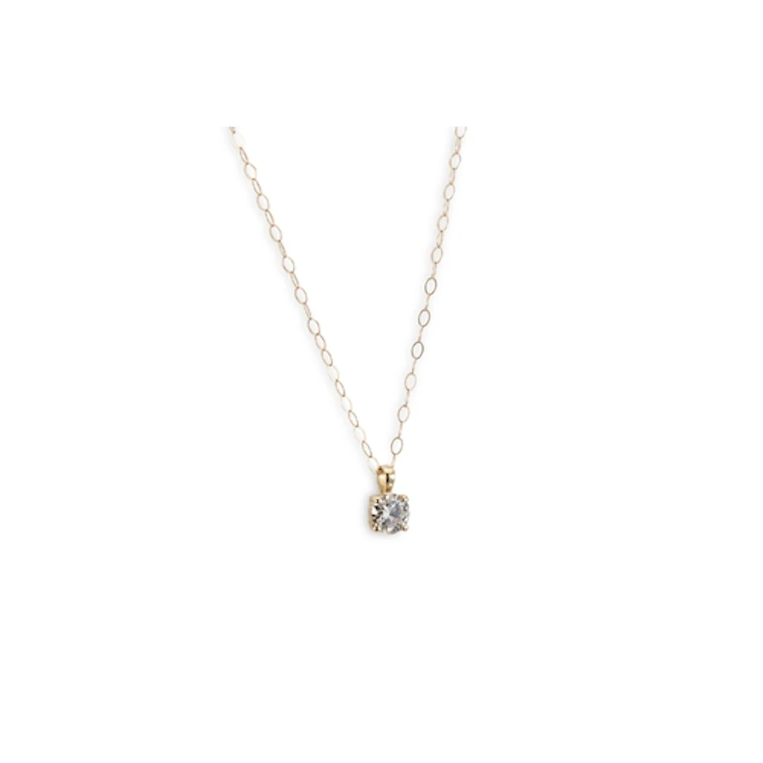 A DIAMOND SOLITAIRE PENDANT, the brilliant cut diamond mount...