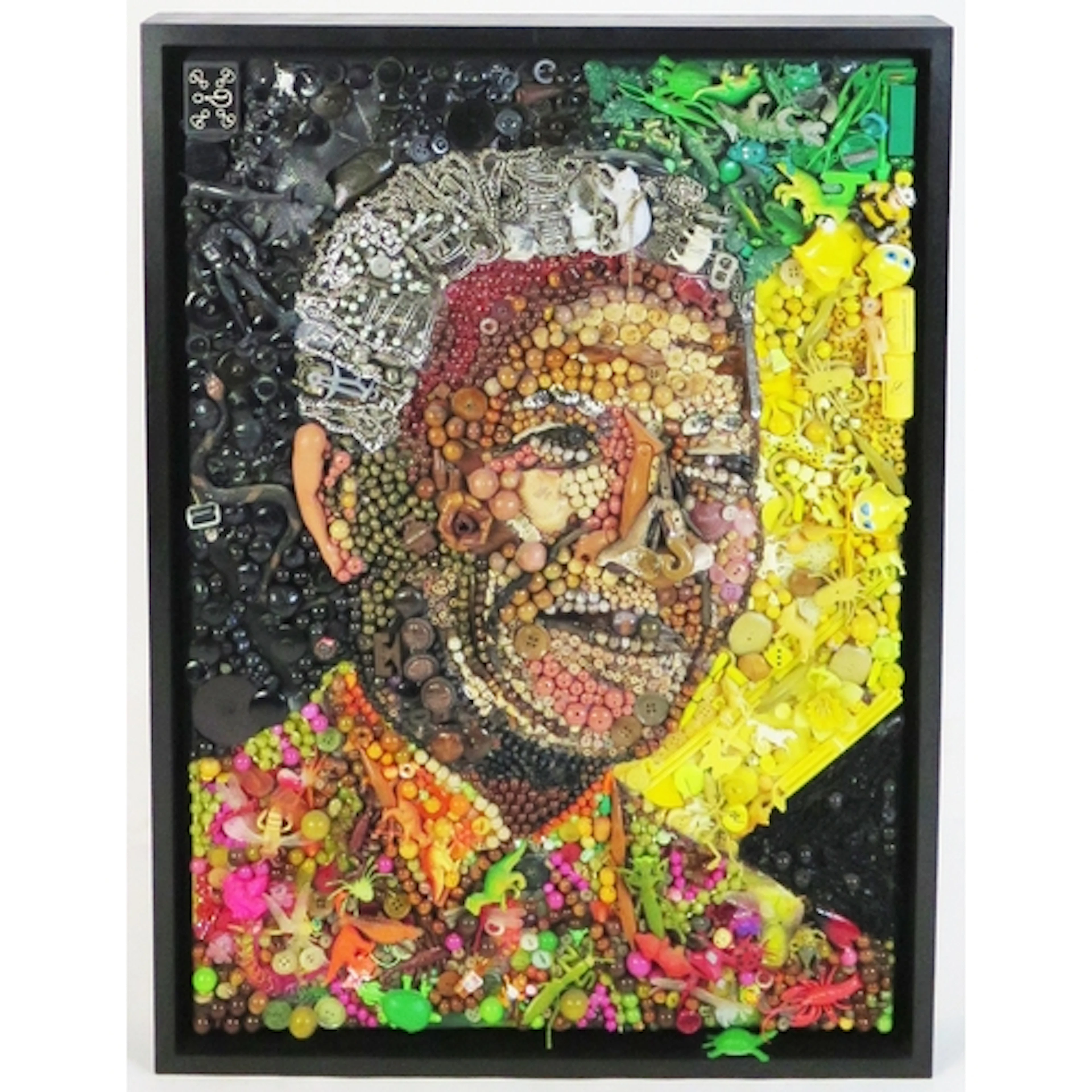 Jane Perkins (British b. 1958) Collage portrait of Nelson Ma...