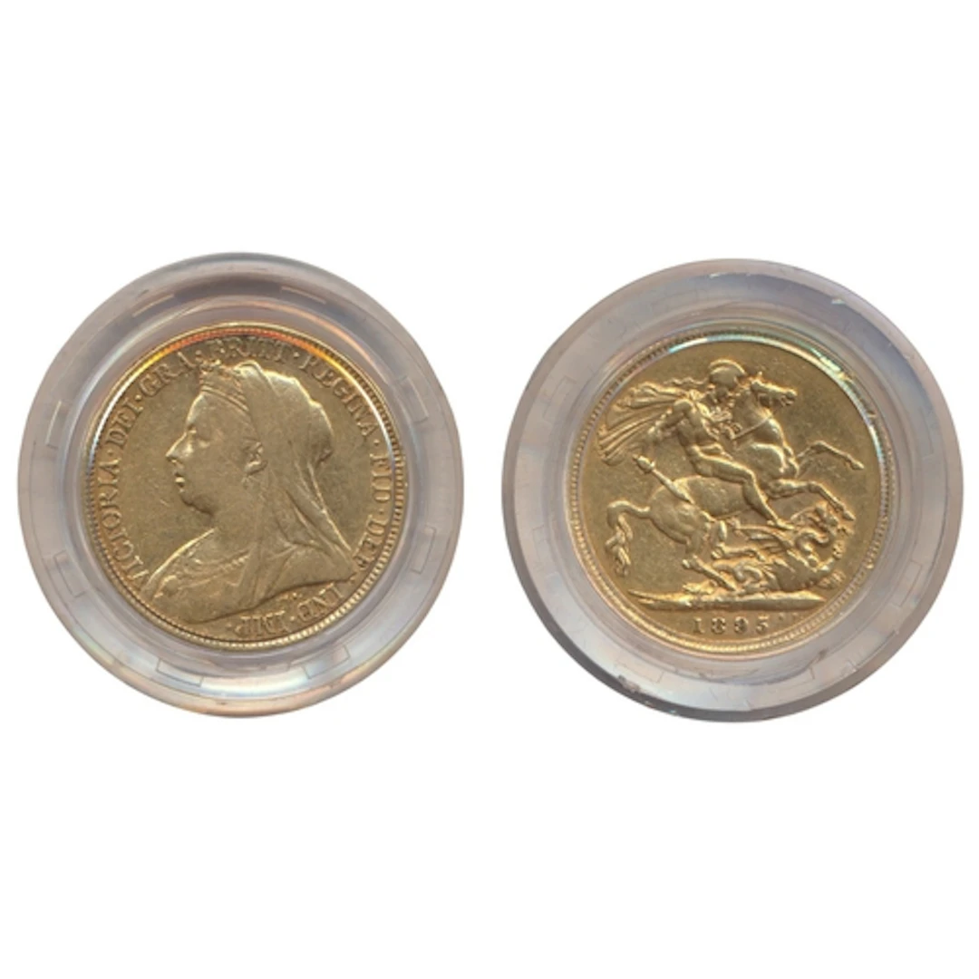 Investment Gold Lot - Documents Required. 1895 sovereign ver...