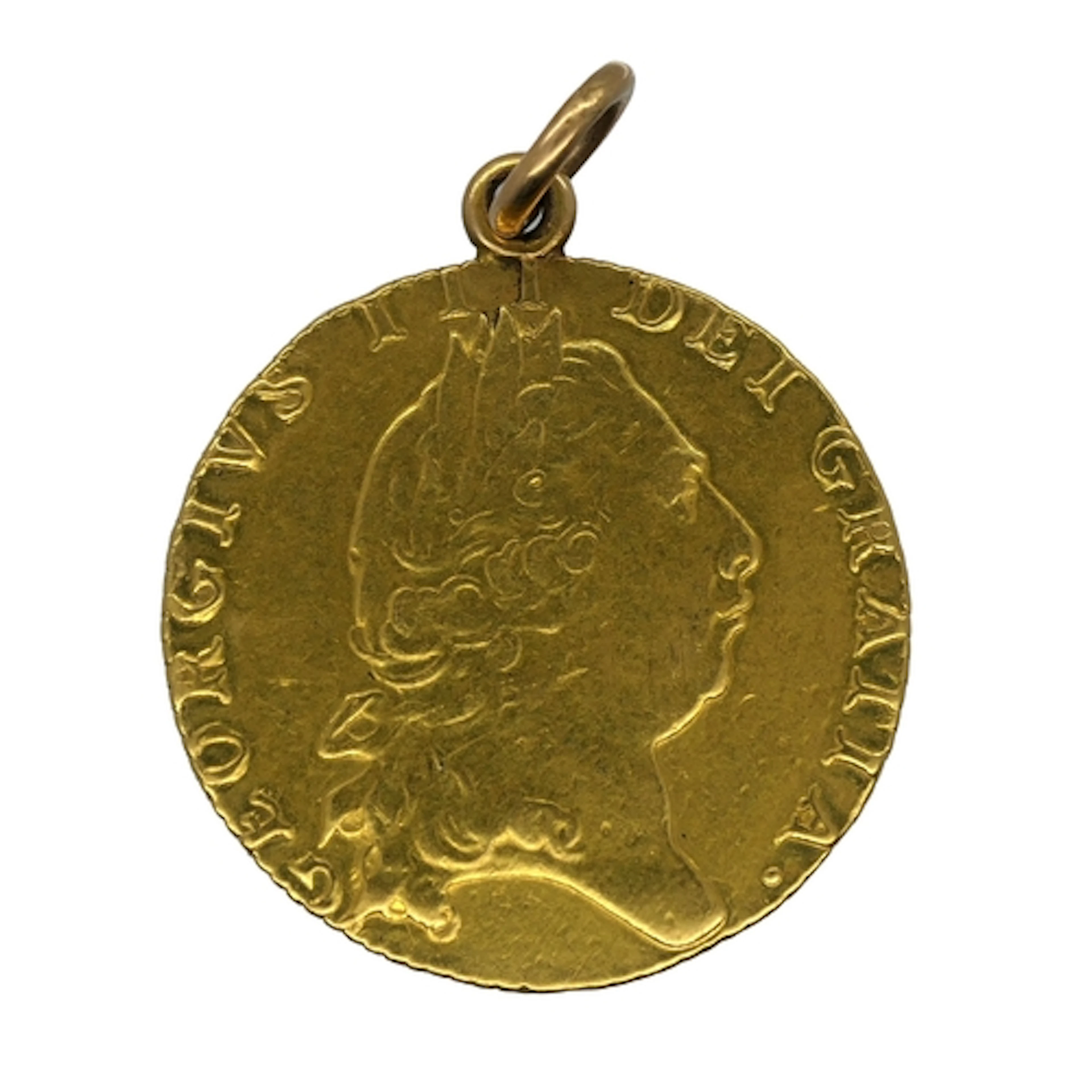 1798 George III Gold Spade Guinea, with a soldered loop.