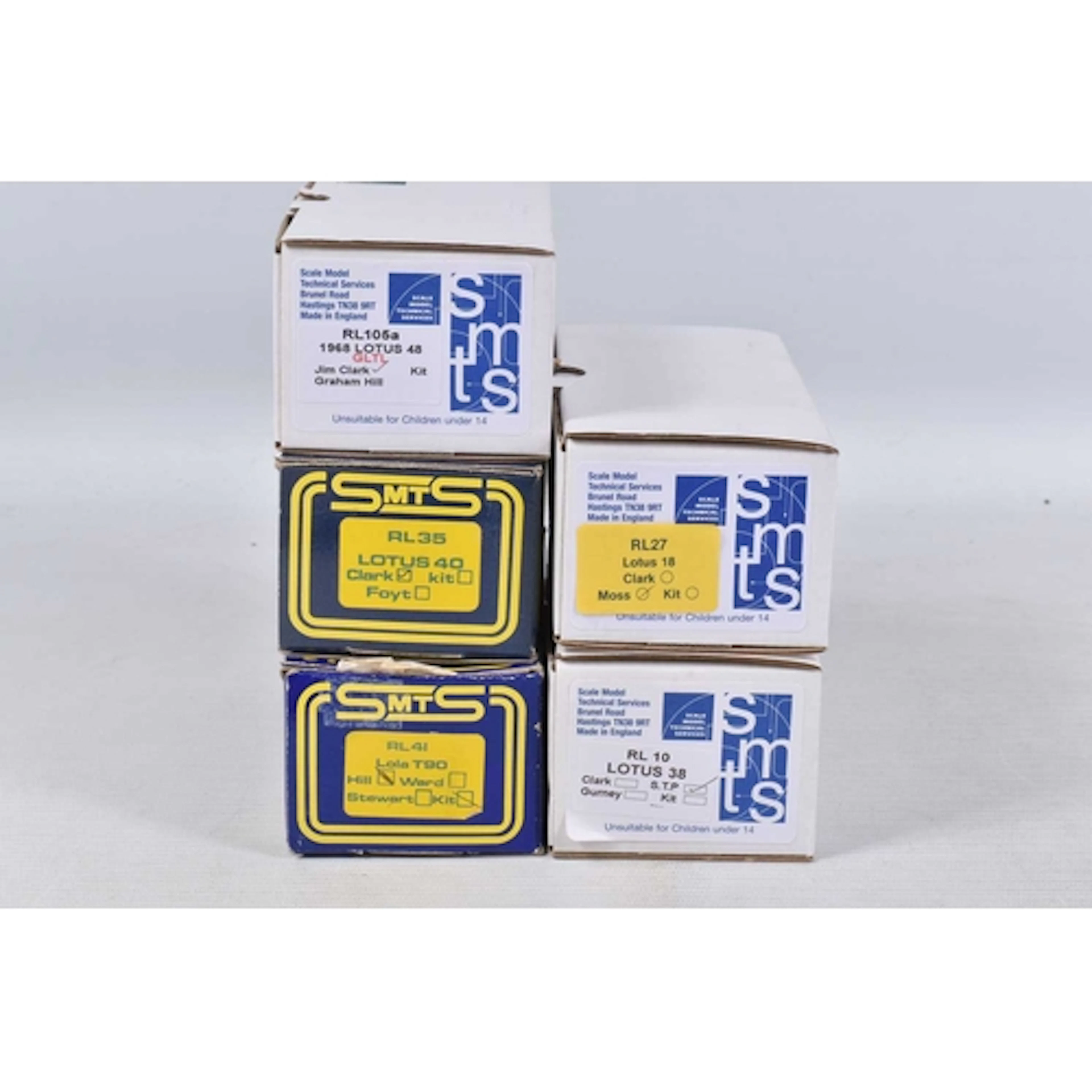 FIVE BOXED SMTS SCALE MODEL VEHCILES, to include a RL27 Lotu...