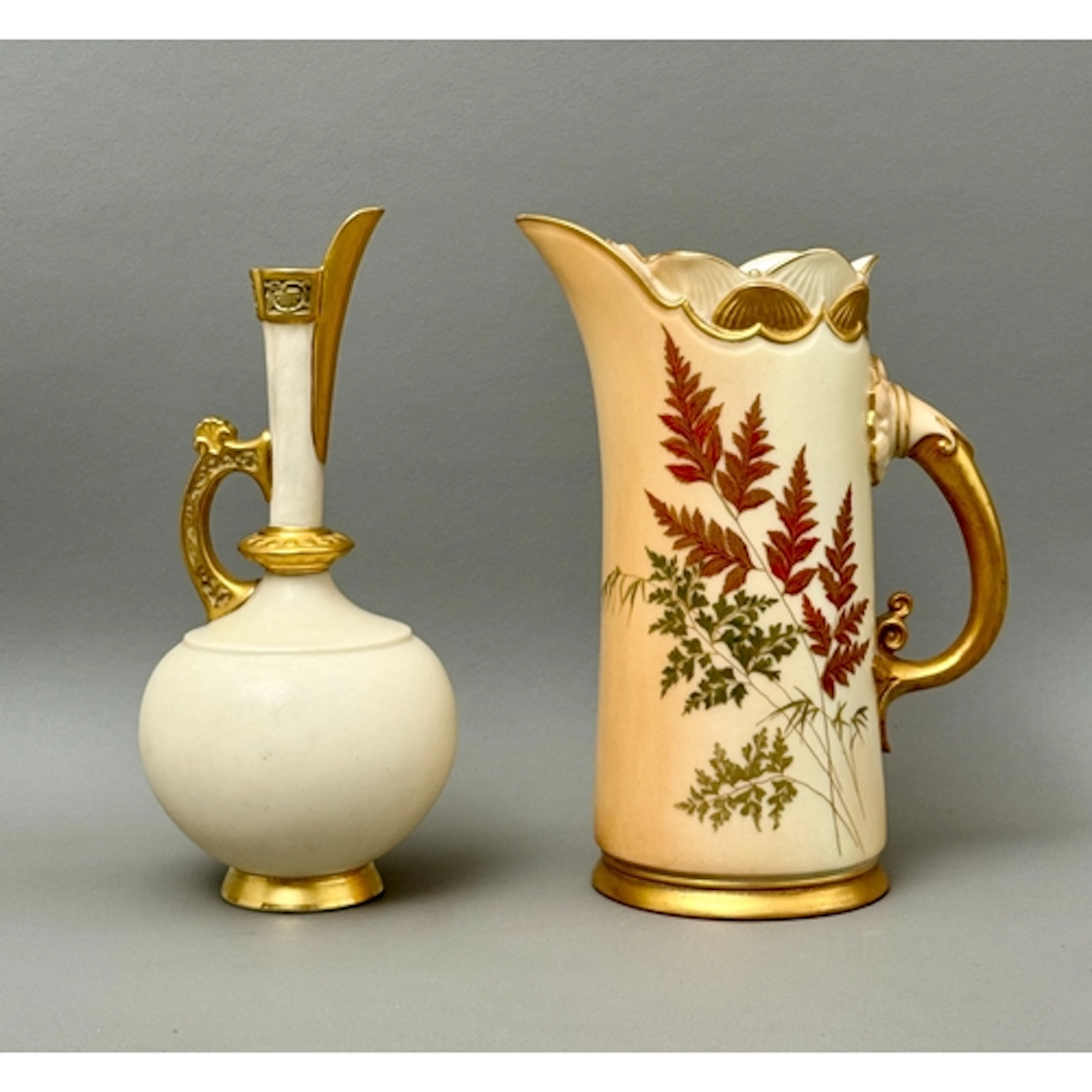 Two pieces of late 19th century Royal Worcester - comprising...