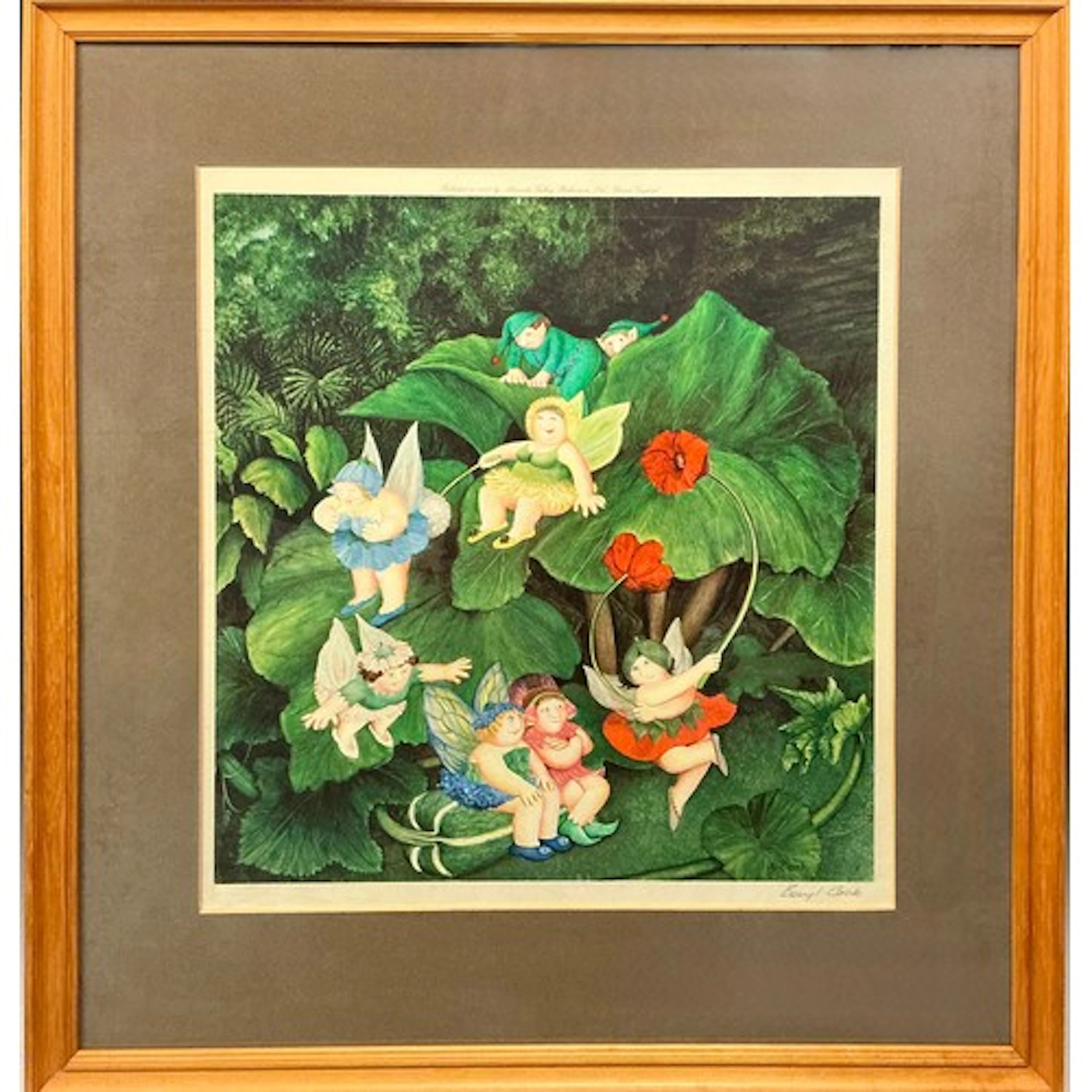 Beryl Cook (British, 1926-2008) Fairy Dell signed in penci...