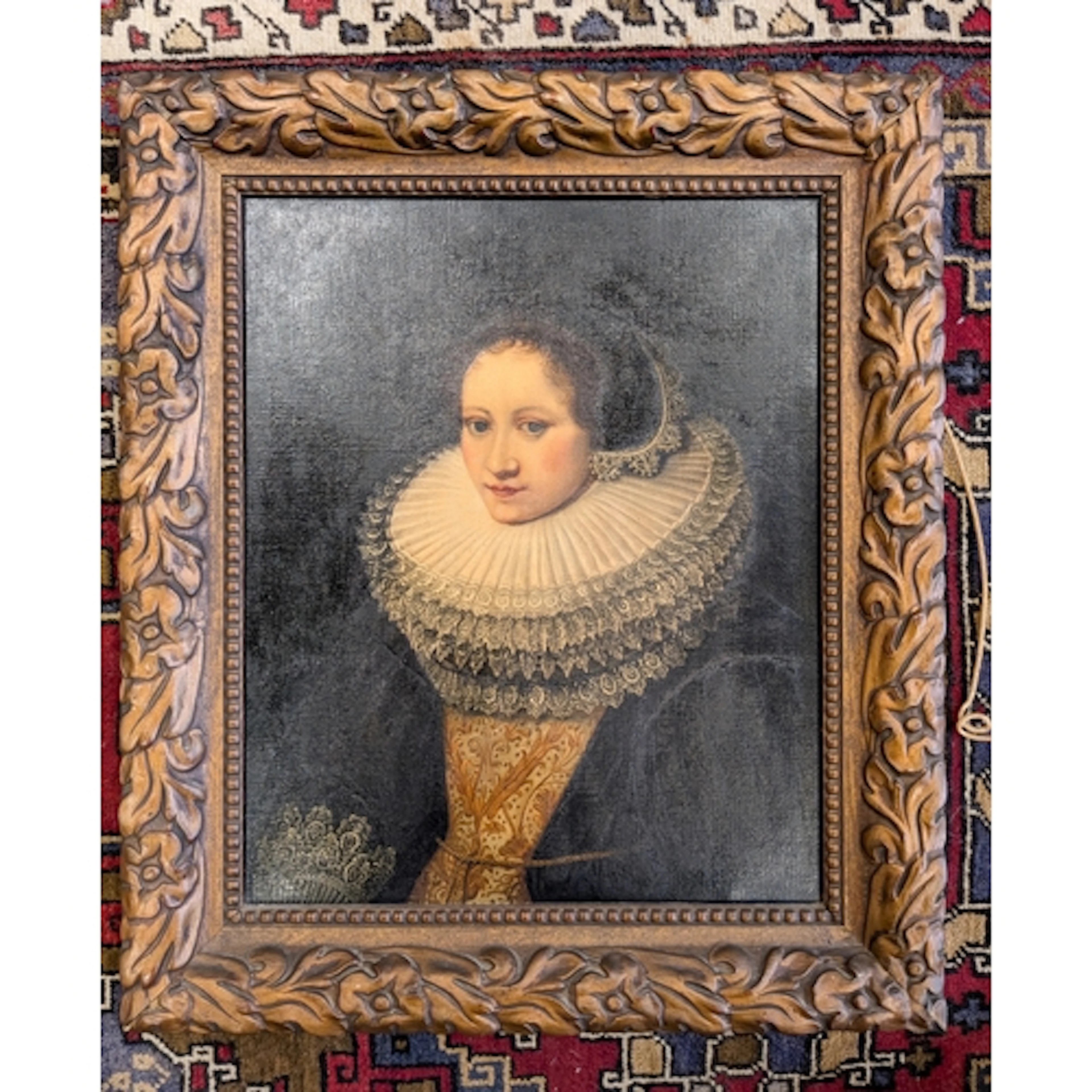 An oil on canvas painting after Van Mierevelt, of a Dutch la...