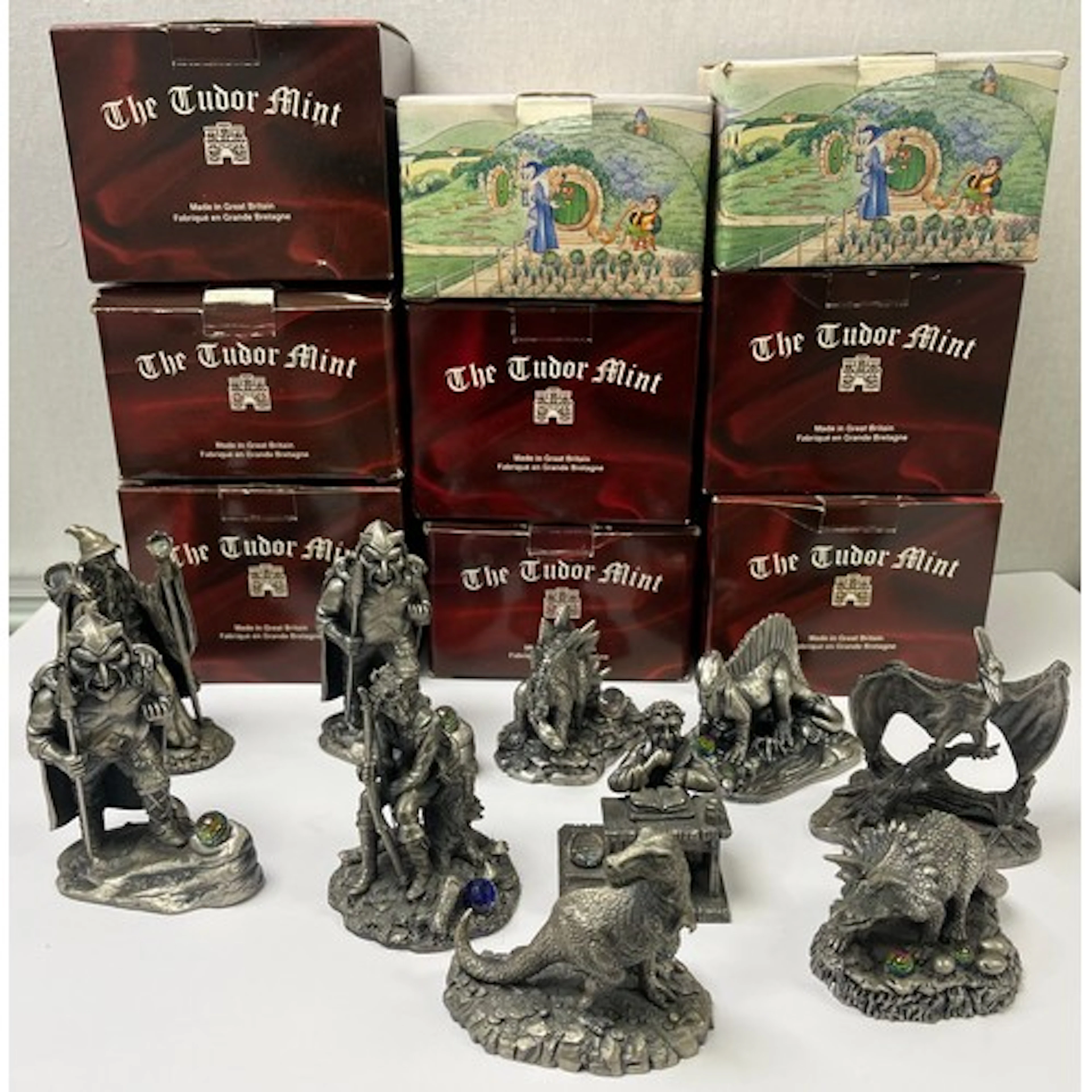 Collection of Tudor Mint figures, to include J.R.R. Tolken C...
