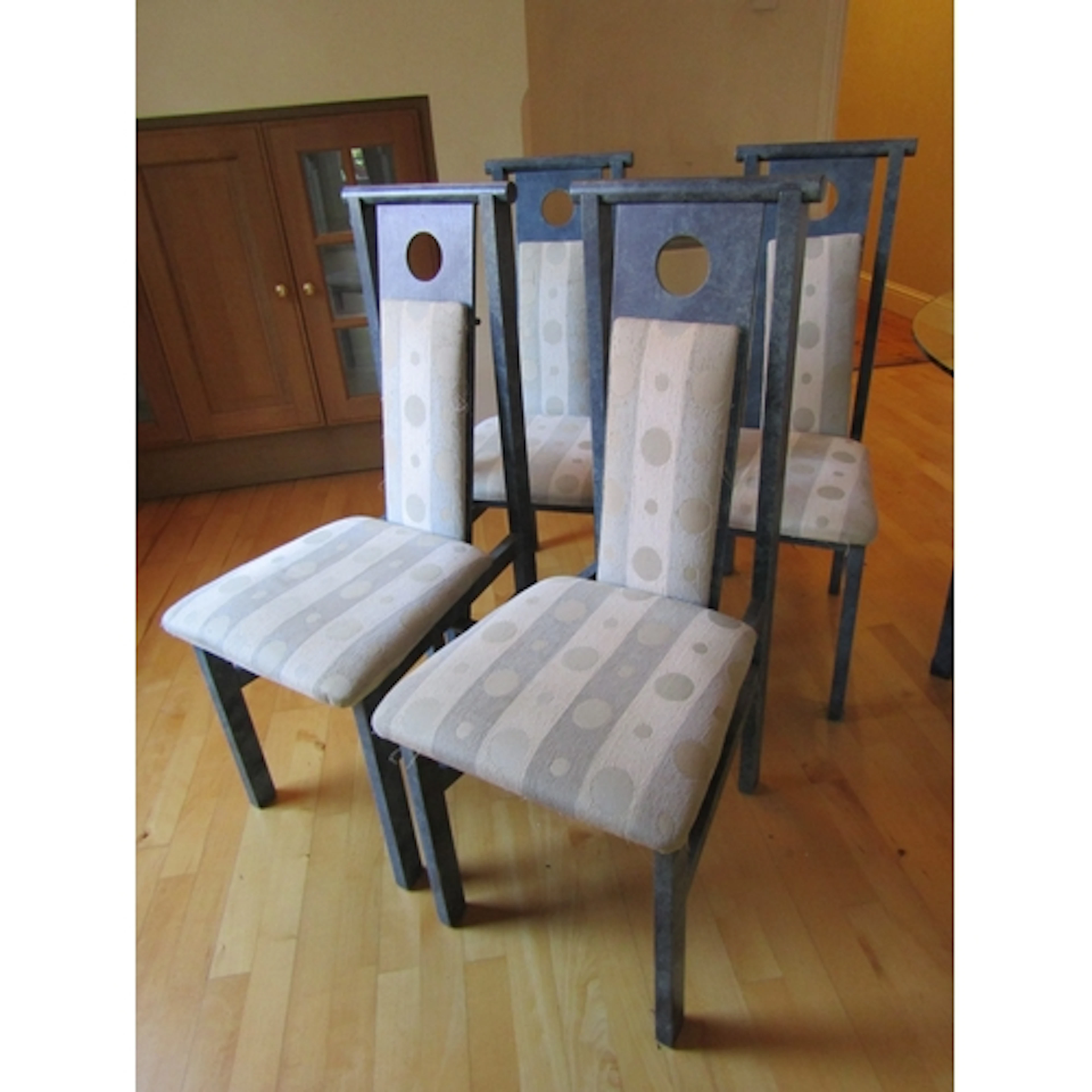 Al Frank Matching Set of Four Patinated Bronze Timber Constr...