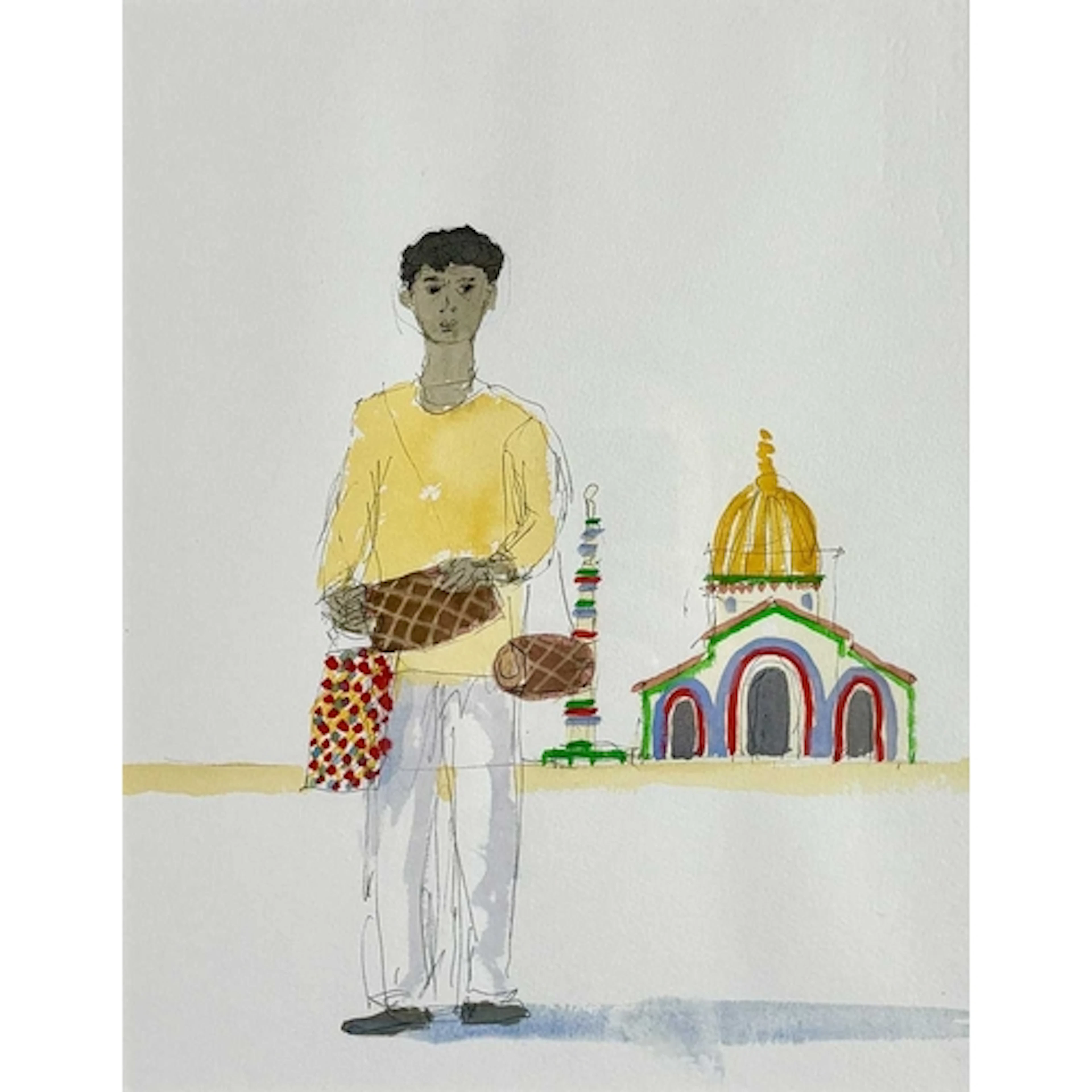 § John MILLER (1931-2002) Adjmet the Drum Seller at the Temp...