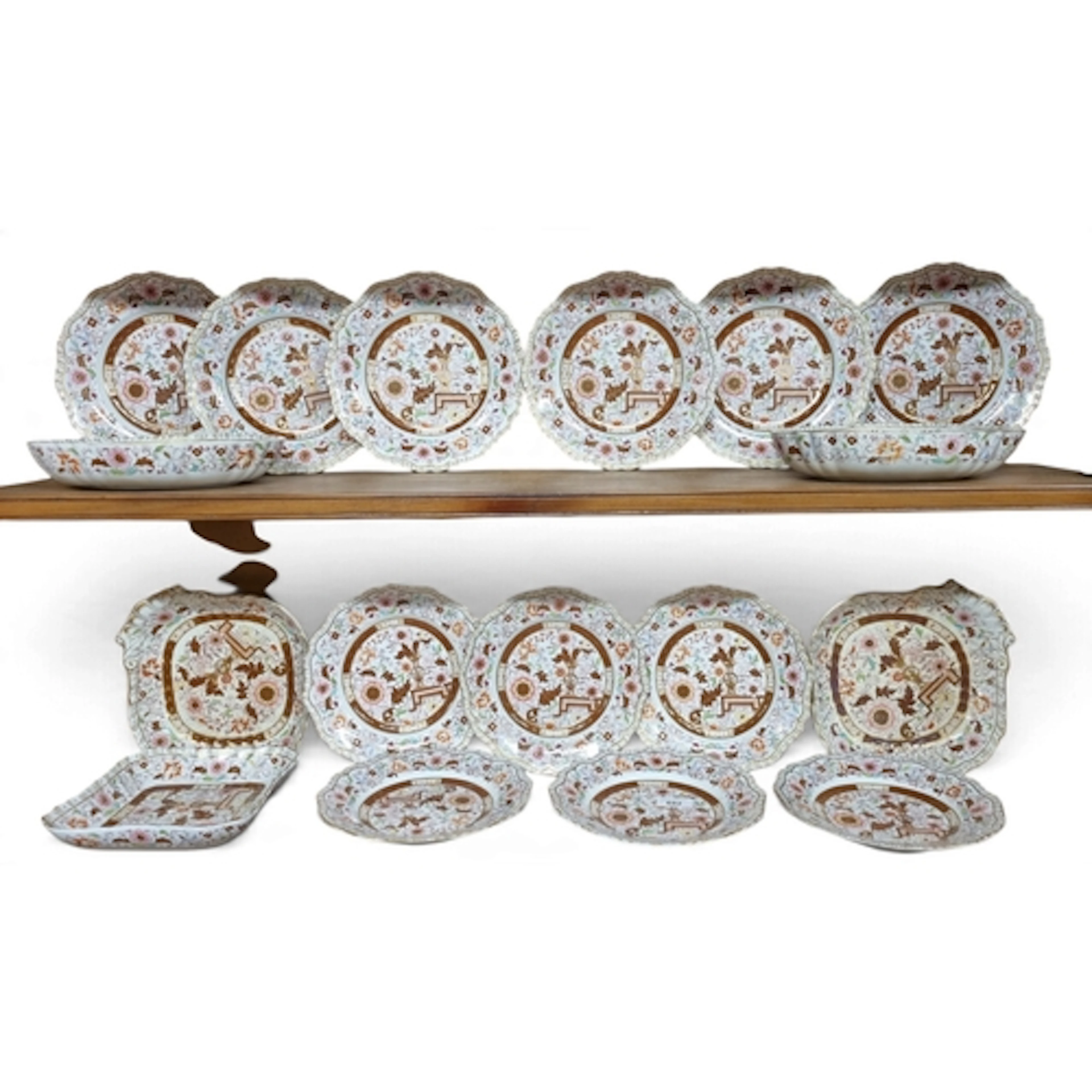 A good set of 19th Century Porcel Wares, possibly Masons.
