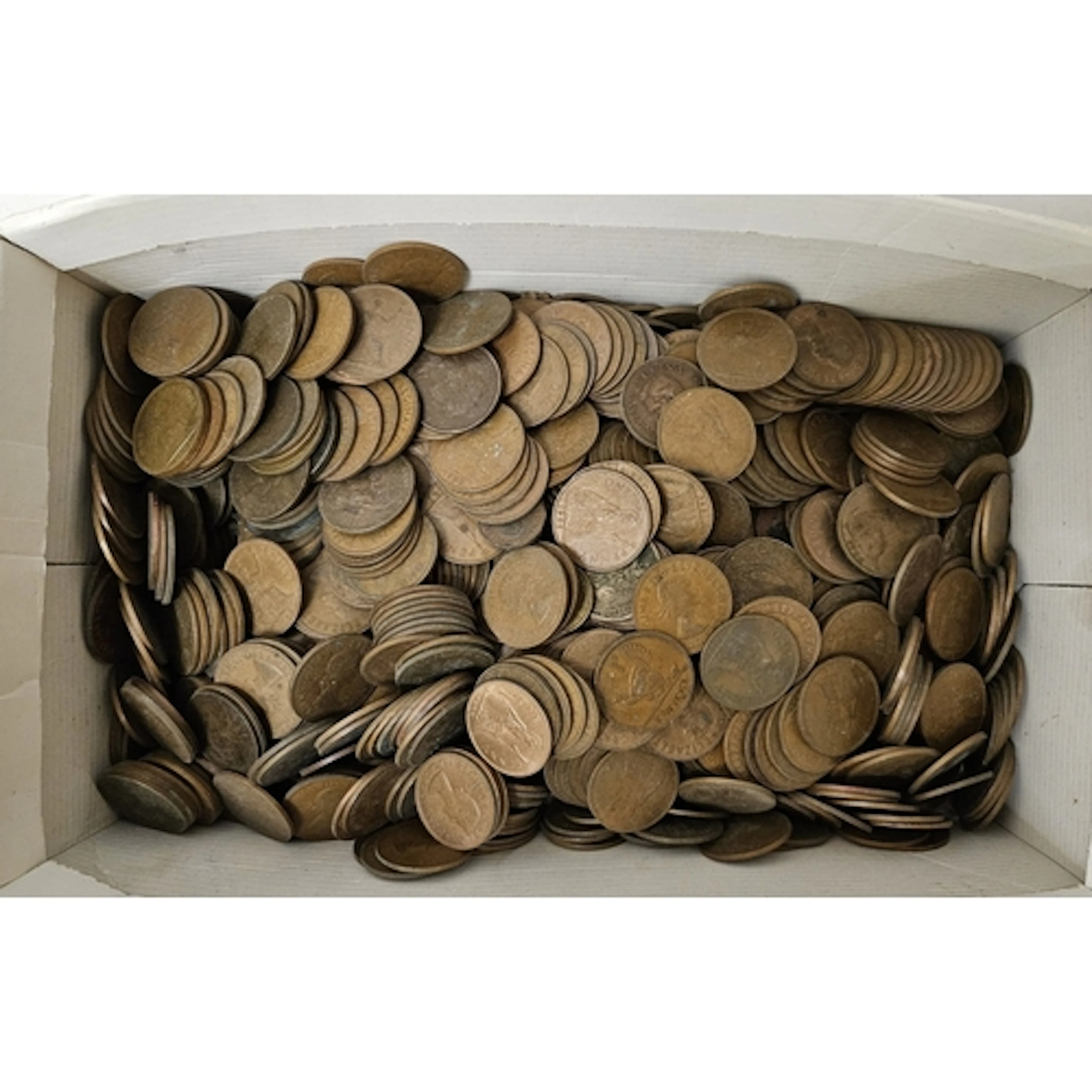 Copper Pennies, C19th to Elizabeth II approx. 6.5kg plus sma...