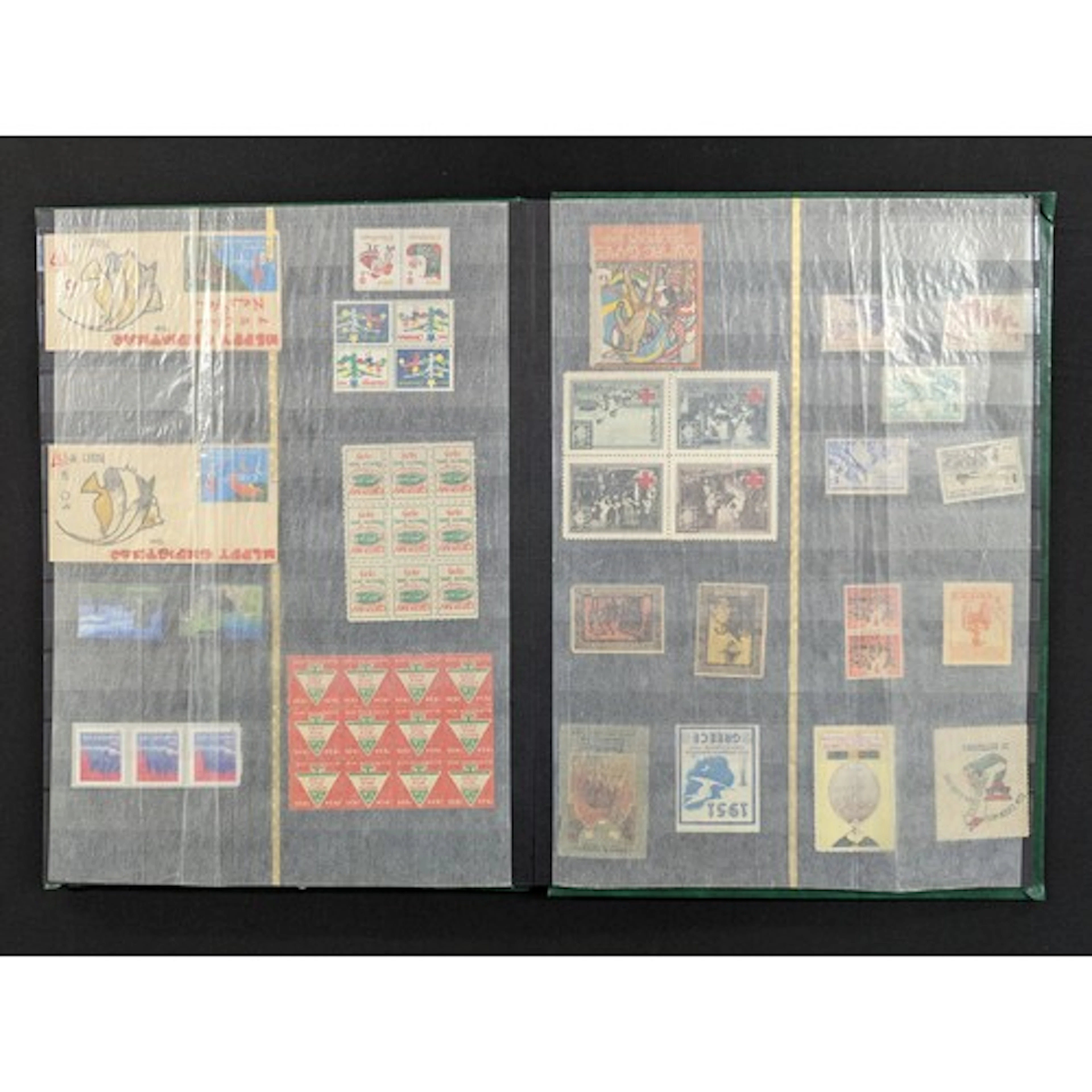 Stamps : Album of poster stamps, inc some on cover.Good sele...