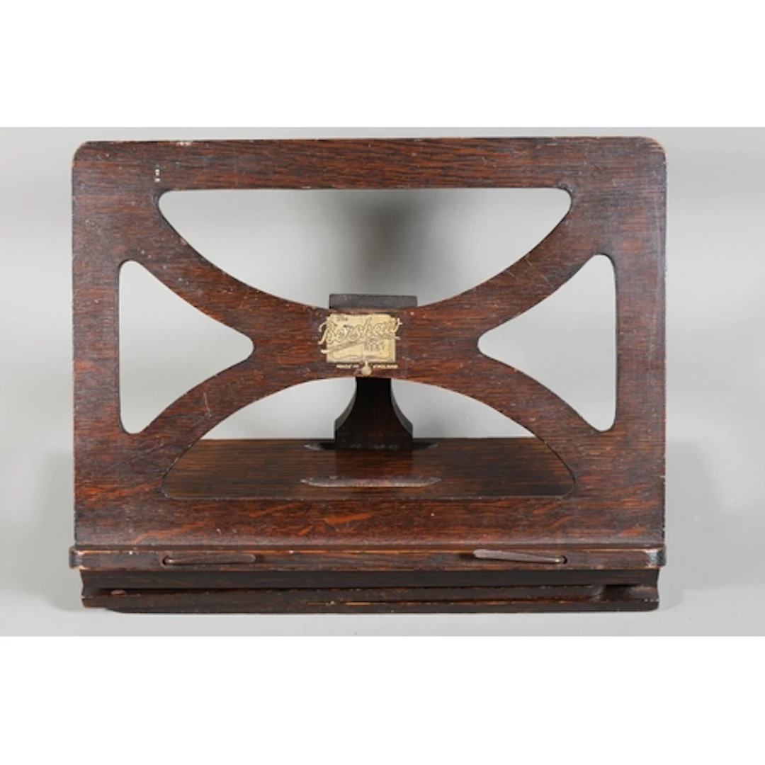 Oak ply book rest, 31cm.