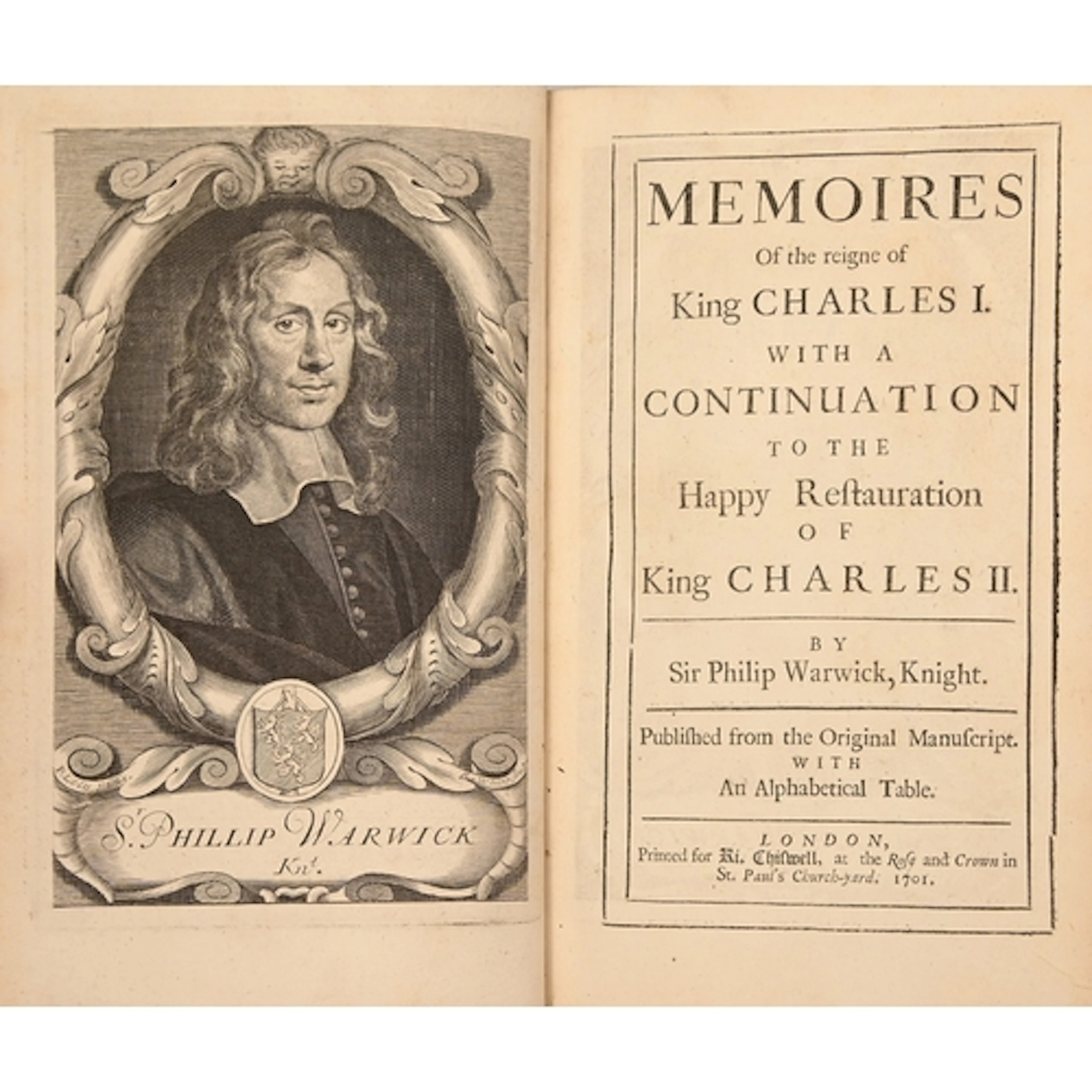 English Civil War. Warwick (Sir Philip, Knight), Memoires Of...