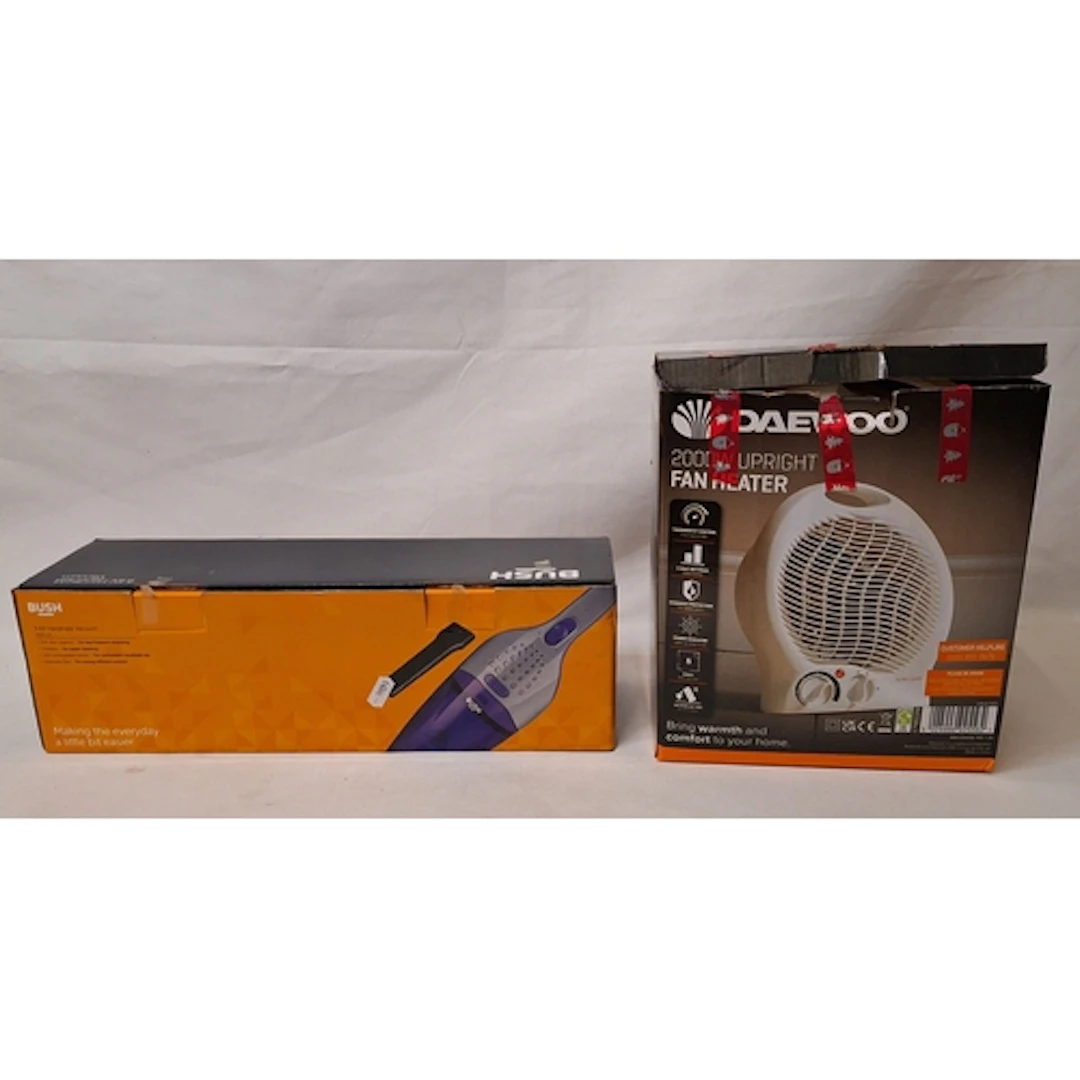 Daewoo 2000W Upright Fan Heater, boxed UNTESTED & Bush handh...