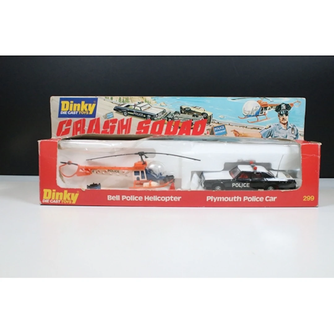 Boxed Dinky 299 Crash Squad diecast model set, containing Pl...