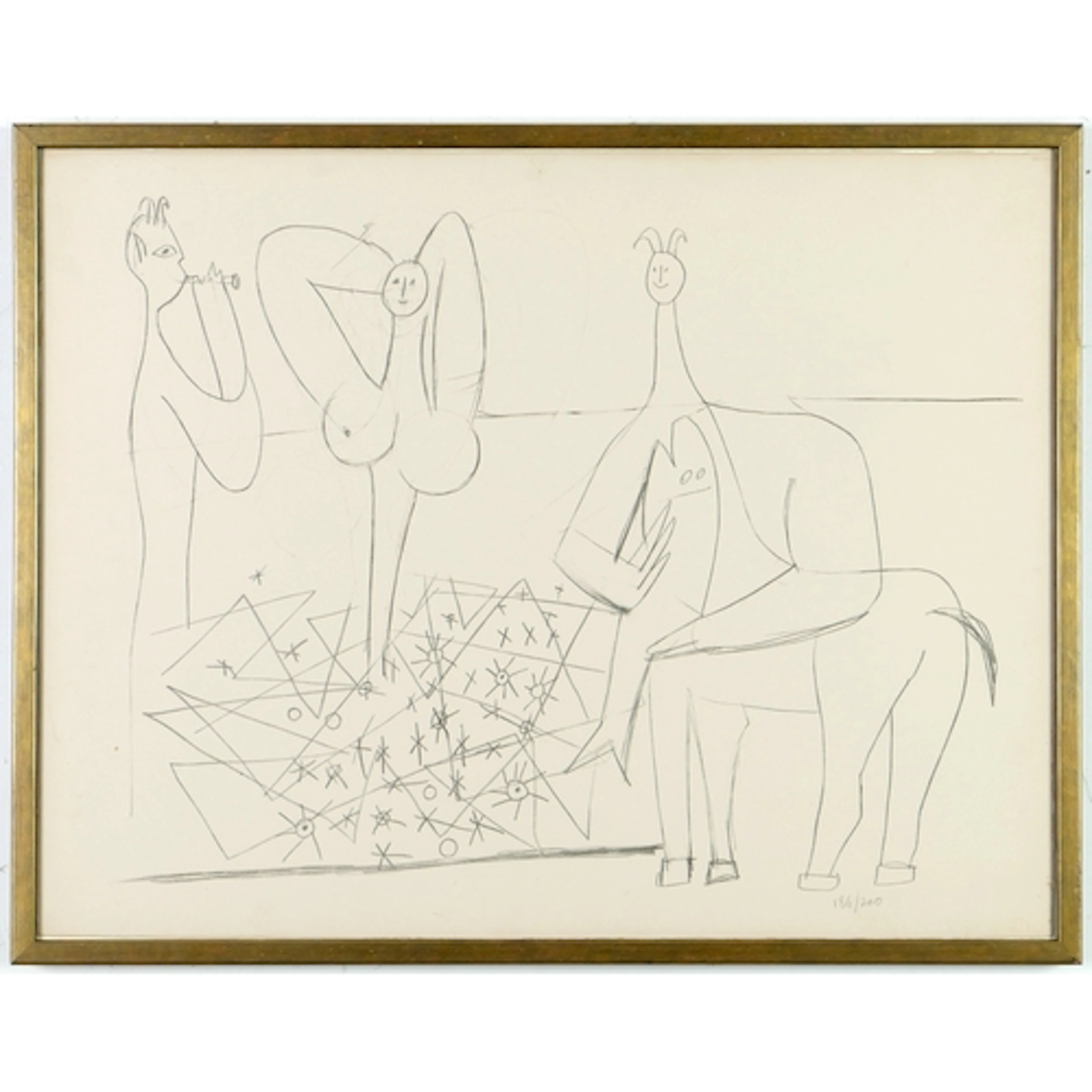 PABLO PICASSO (SPANISH, 1881-1973): 1958 LITHOGRAPH Mes Dess...