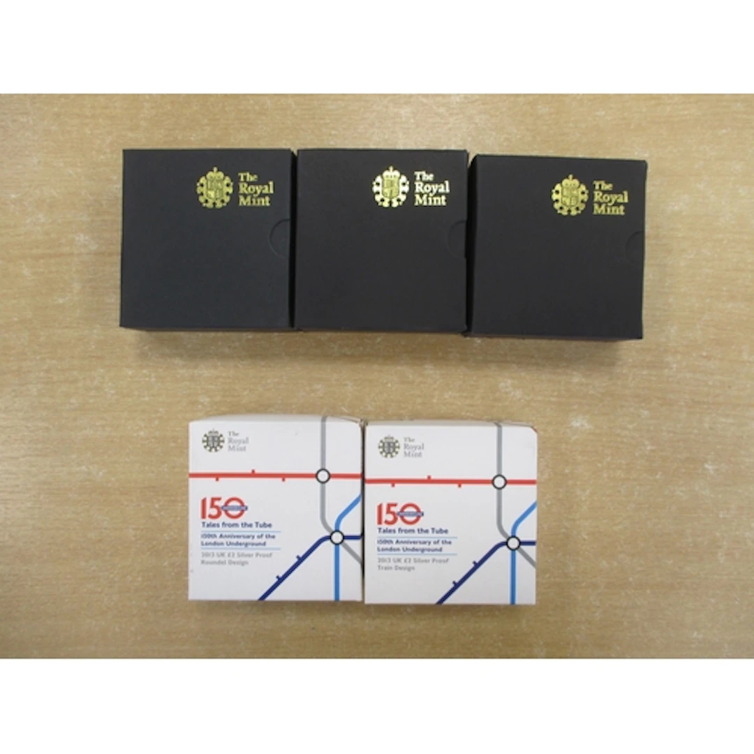 Collection of boxed Royal Mint Piedfort silver proof FDC iss...