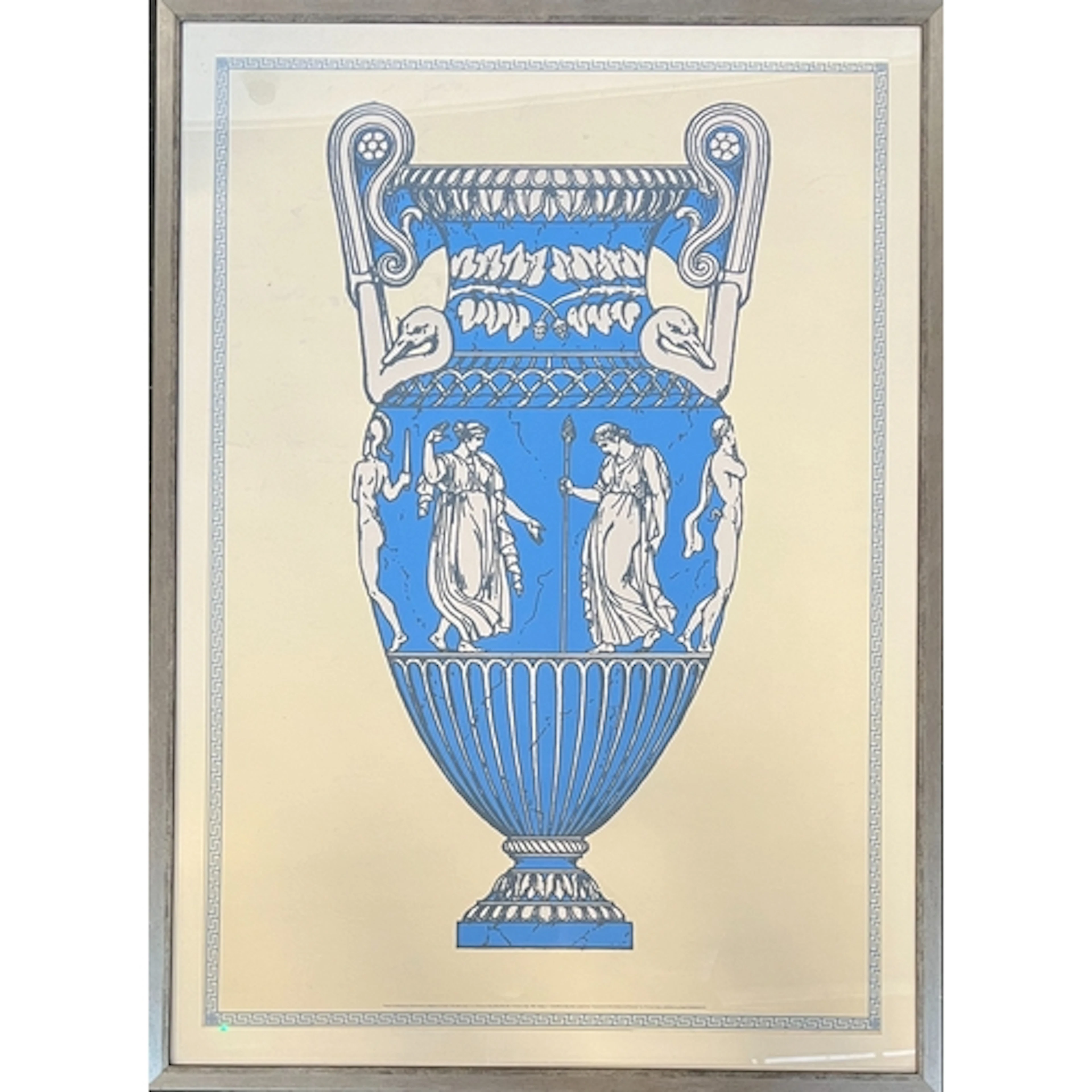 Interior design interest: a very large framed poster depicti...