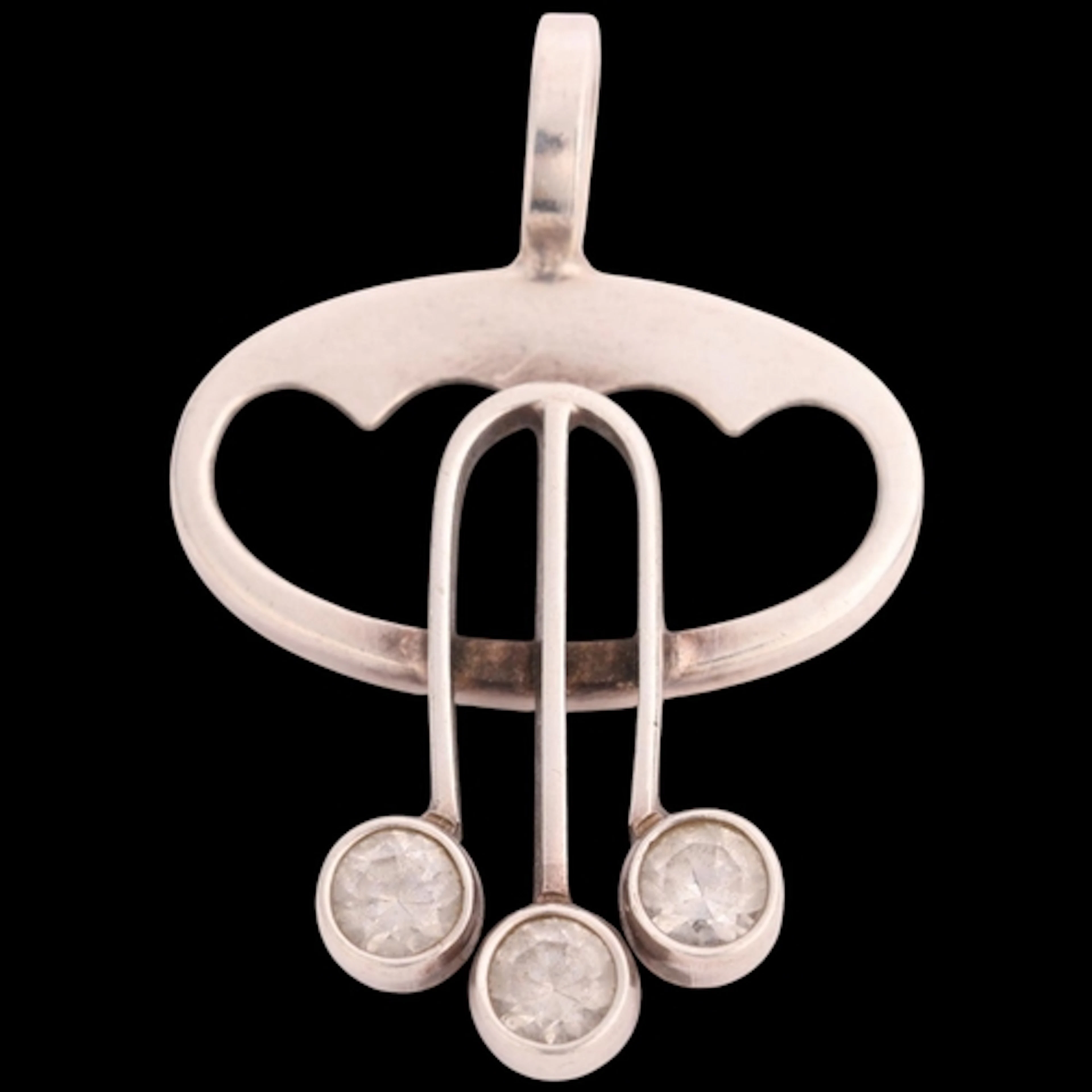 SALOVAARA - a Swedish modernist sterling silver rock crystal...