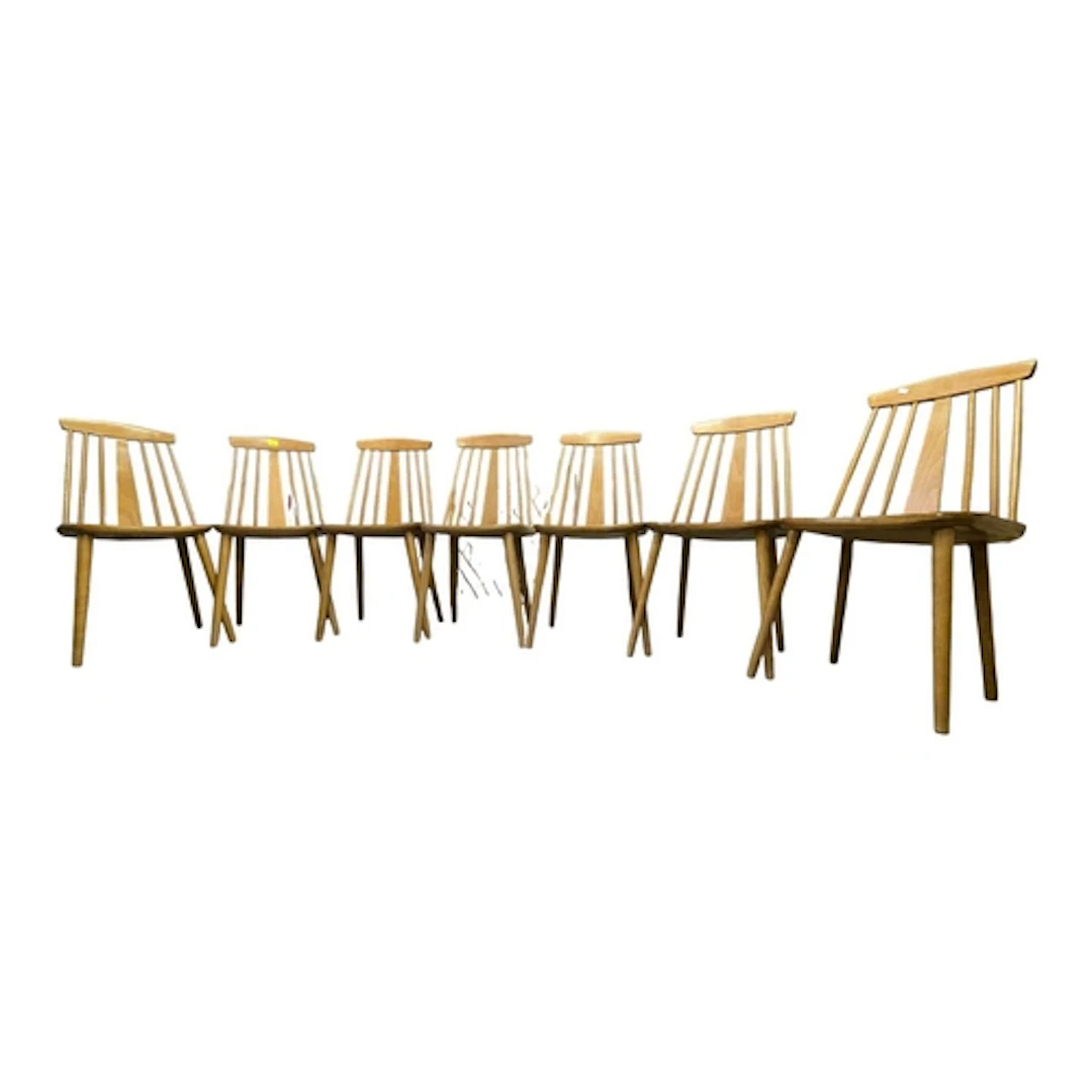 Ercol Furniture Manner - A set of seven retro mid 20th centu...