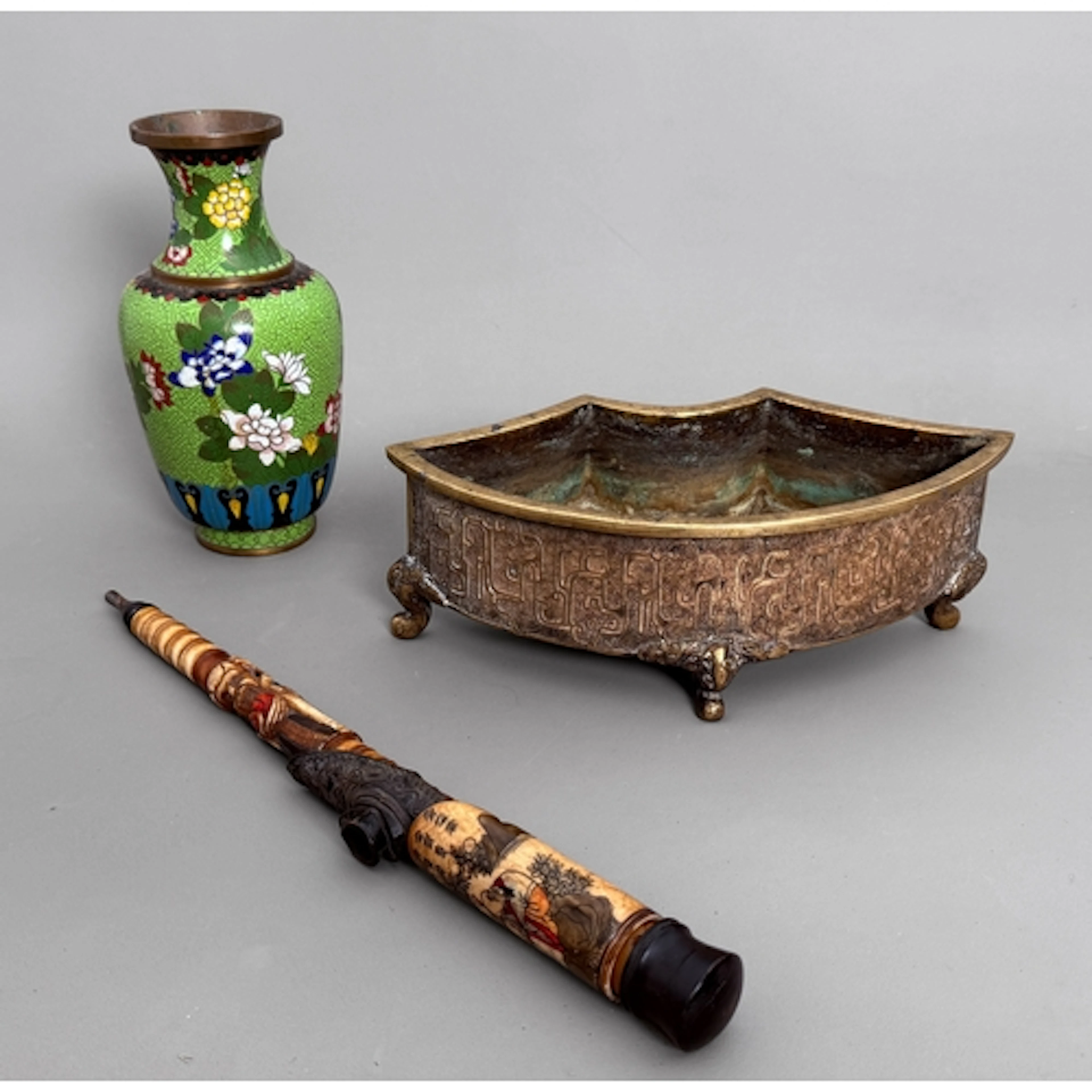 A twentieth century Chinese cloisonne vase - of baluster for...
