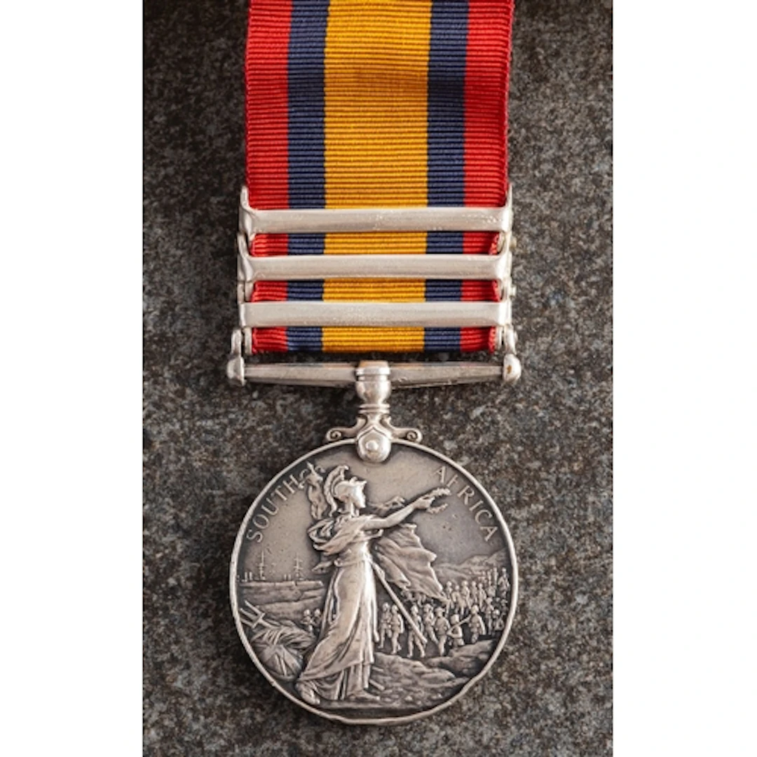 A Queen's South Africa Medal with three clasps to '7811Pte J...